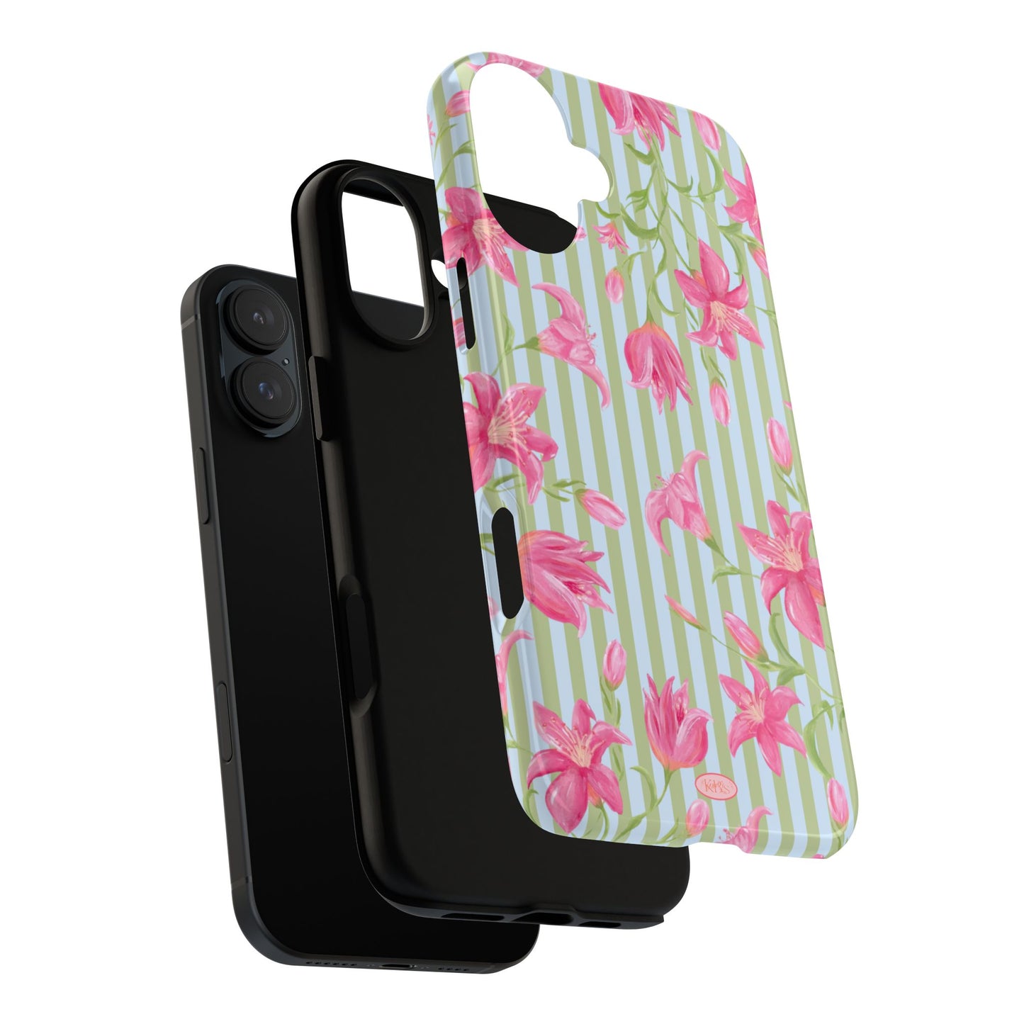 Azalea Stripe Tough Case for iPhone - Blue & Green