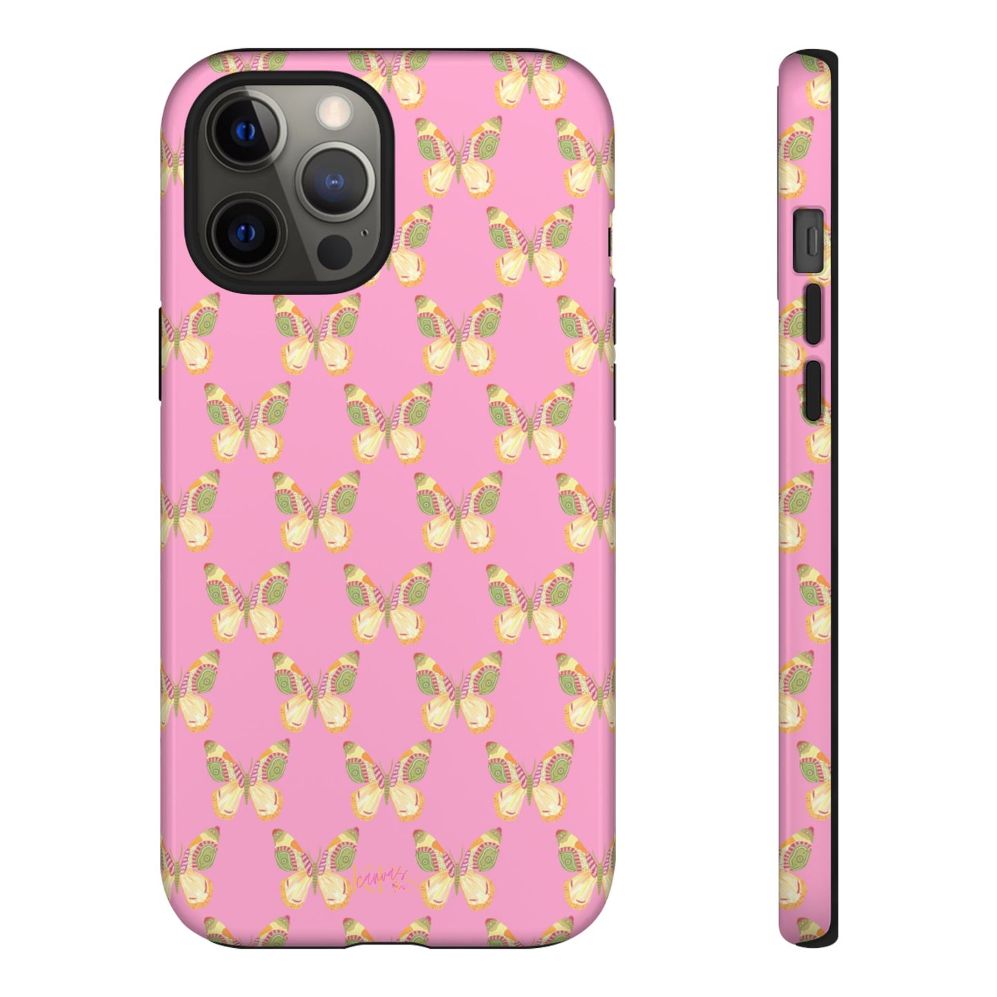 Flutter Pattern Tough Case - Pink