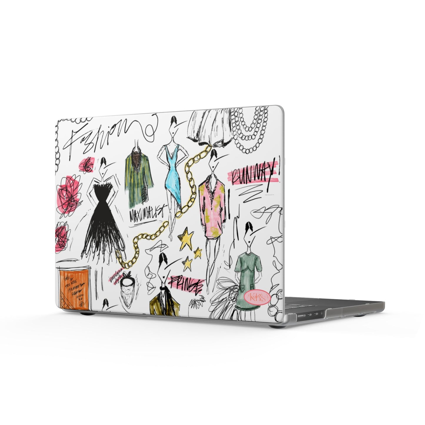 Fashion Sketch MacBook Case - Multi Color