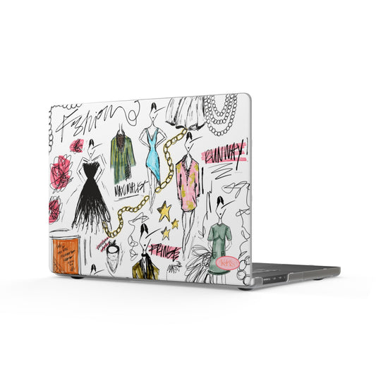Fashion Sketch MacBook Case - Multi Color