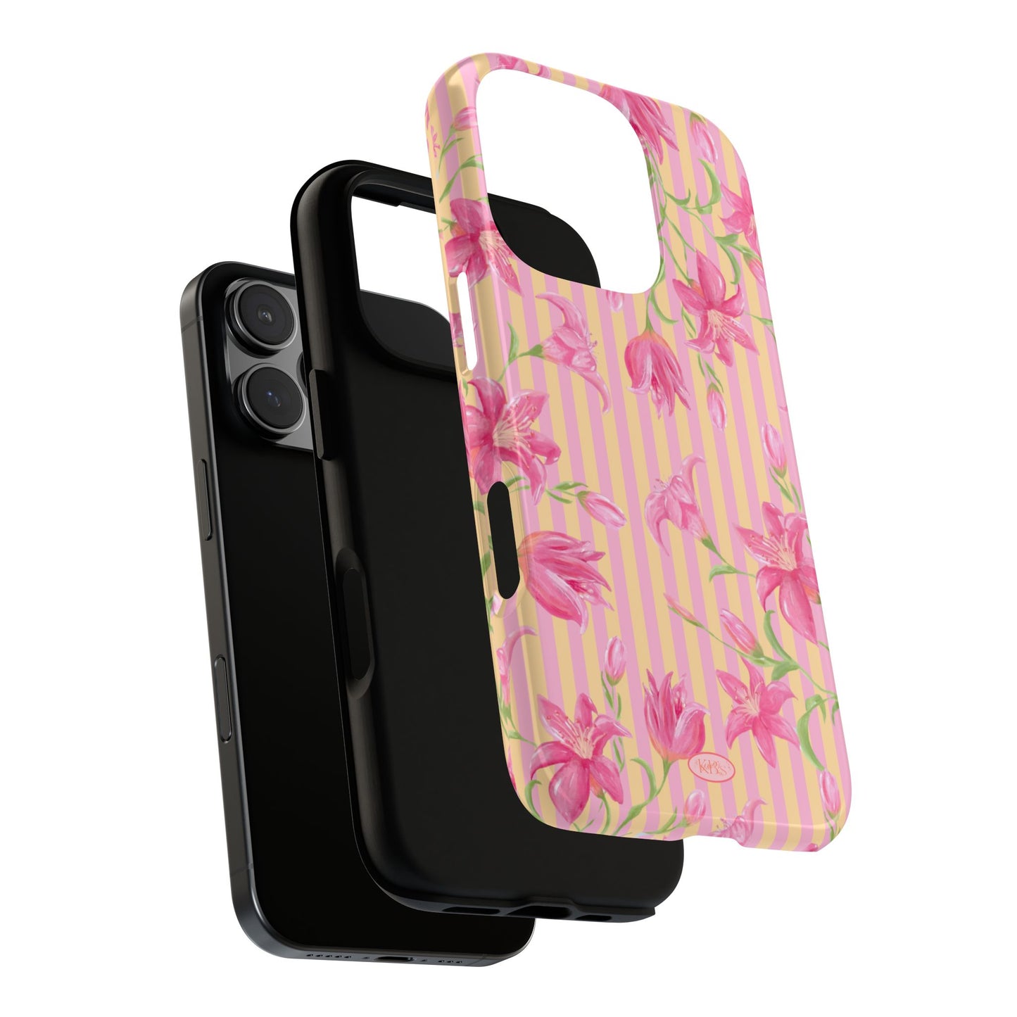 Azalea Stripe Tough Case for iPhone - Pink & Orange