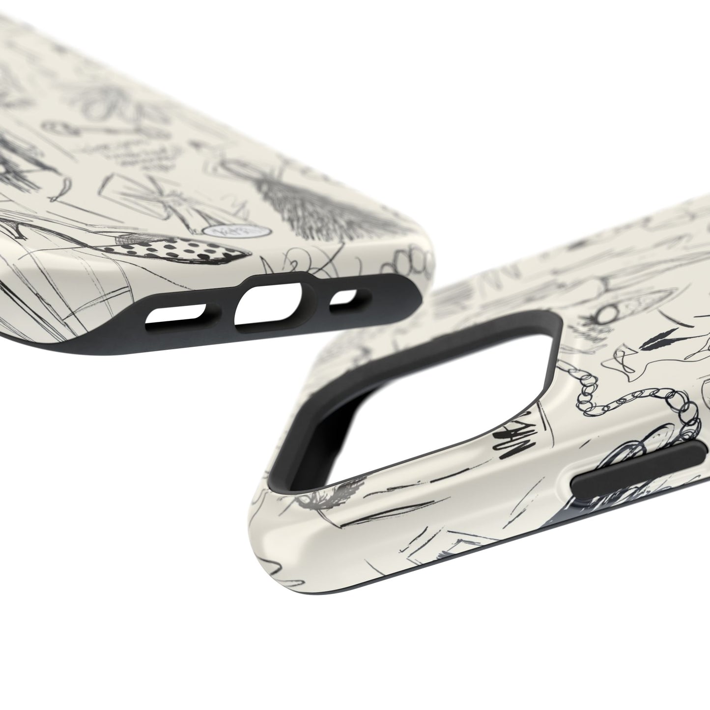 Fashion Sketch Mag Safe Case for iPhone - Black