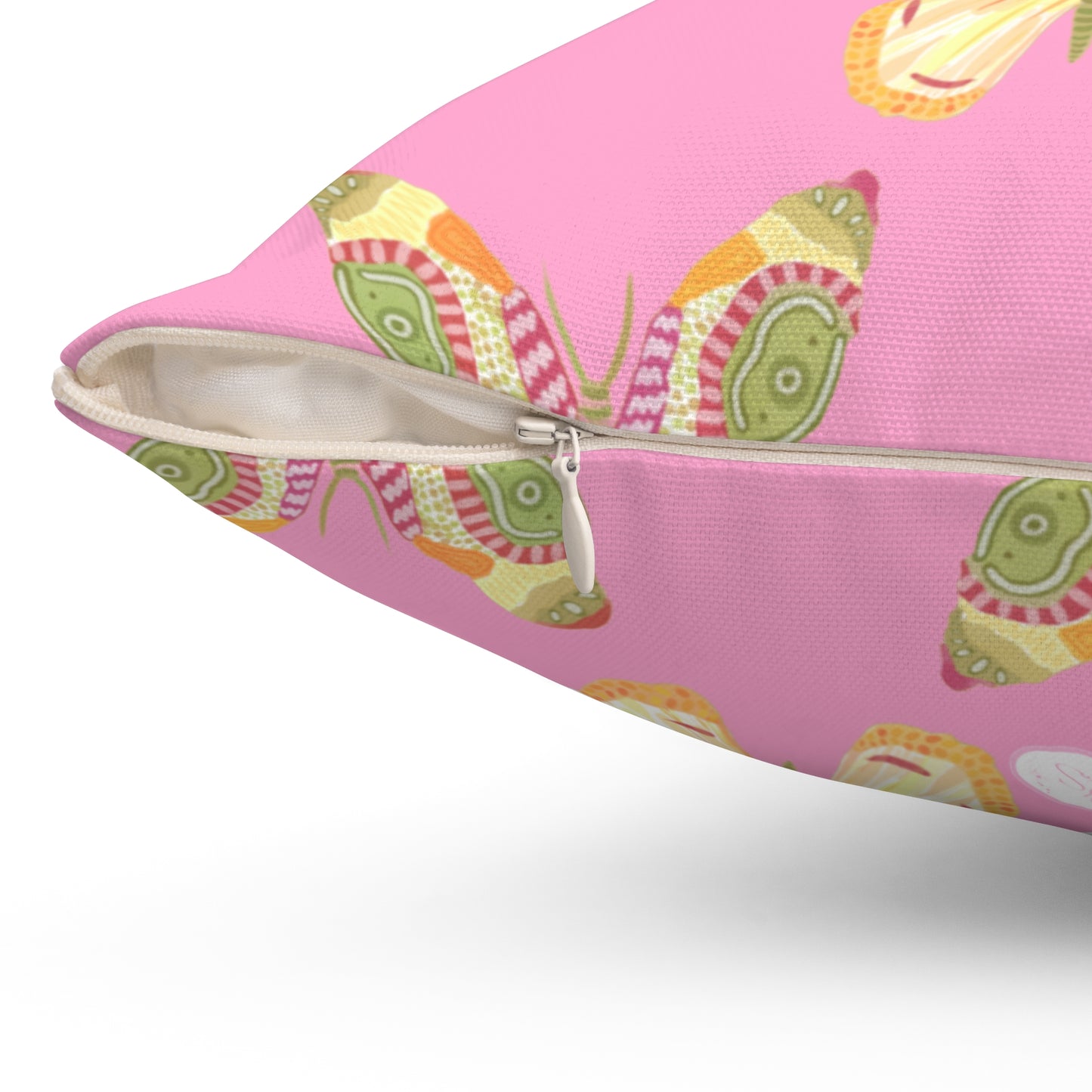 Flutter Pattern Throw Pillow - Pink