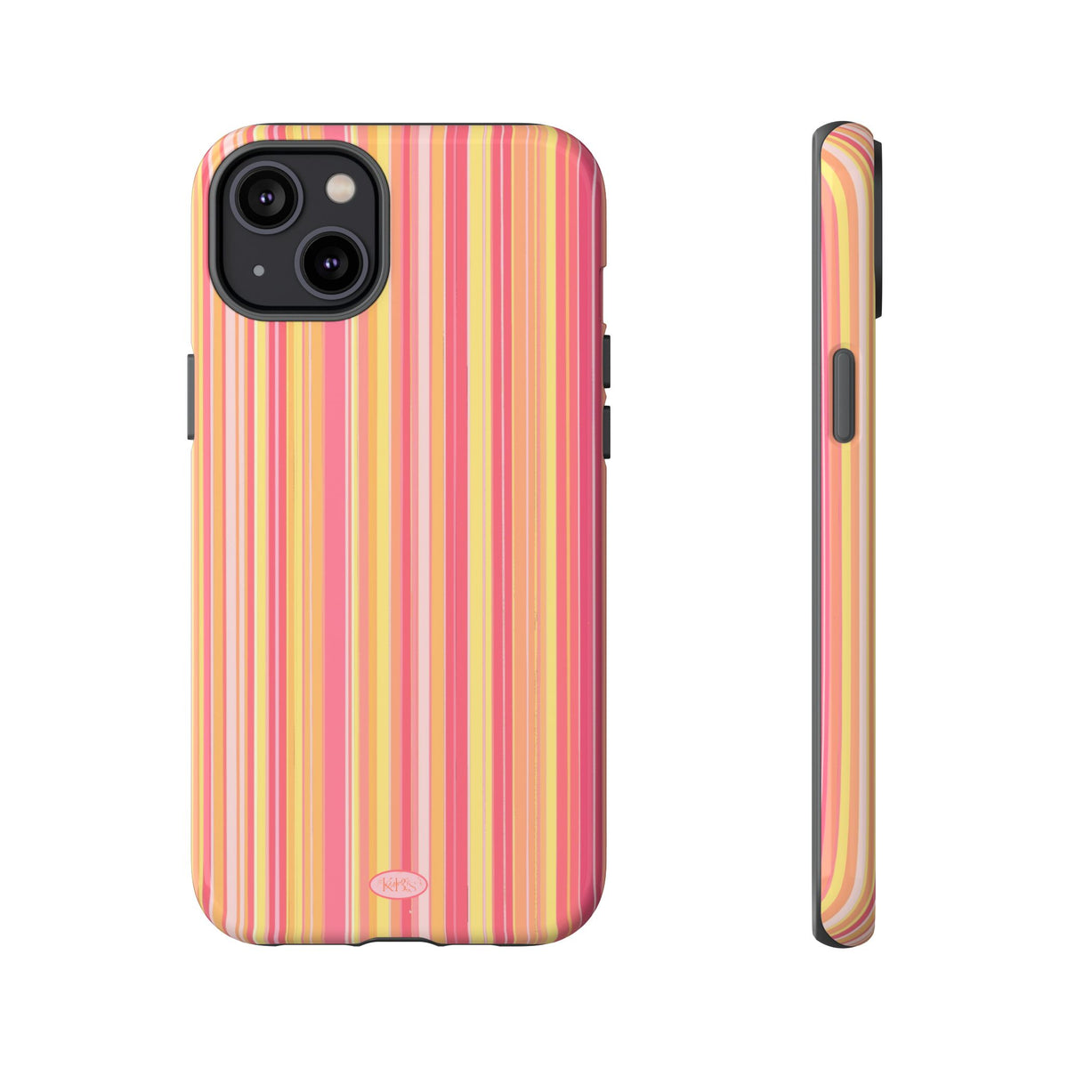Pink Lemonade Stripe Tough Case for iPhone