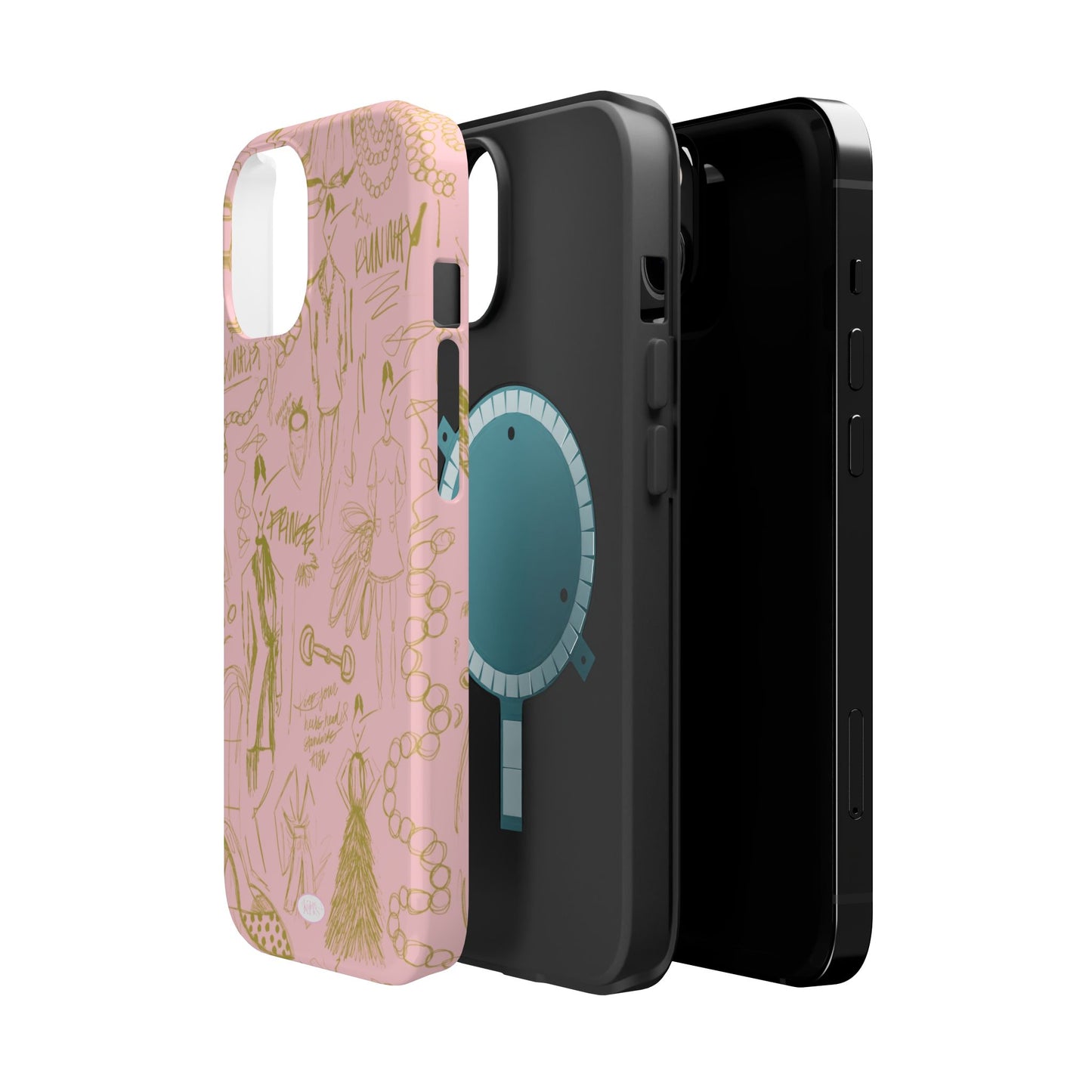 Fashion Sketch Mag Safe Case for iPhone - Pink