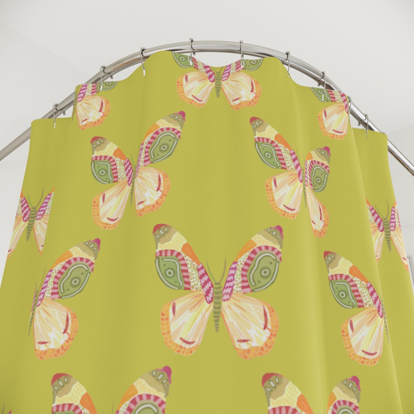 Flutter Pattern Shower Curtain - Green