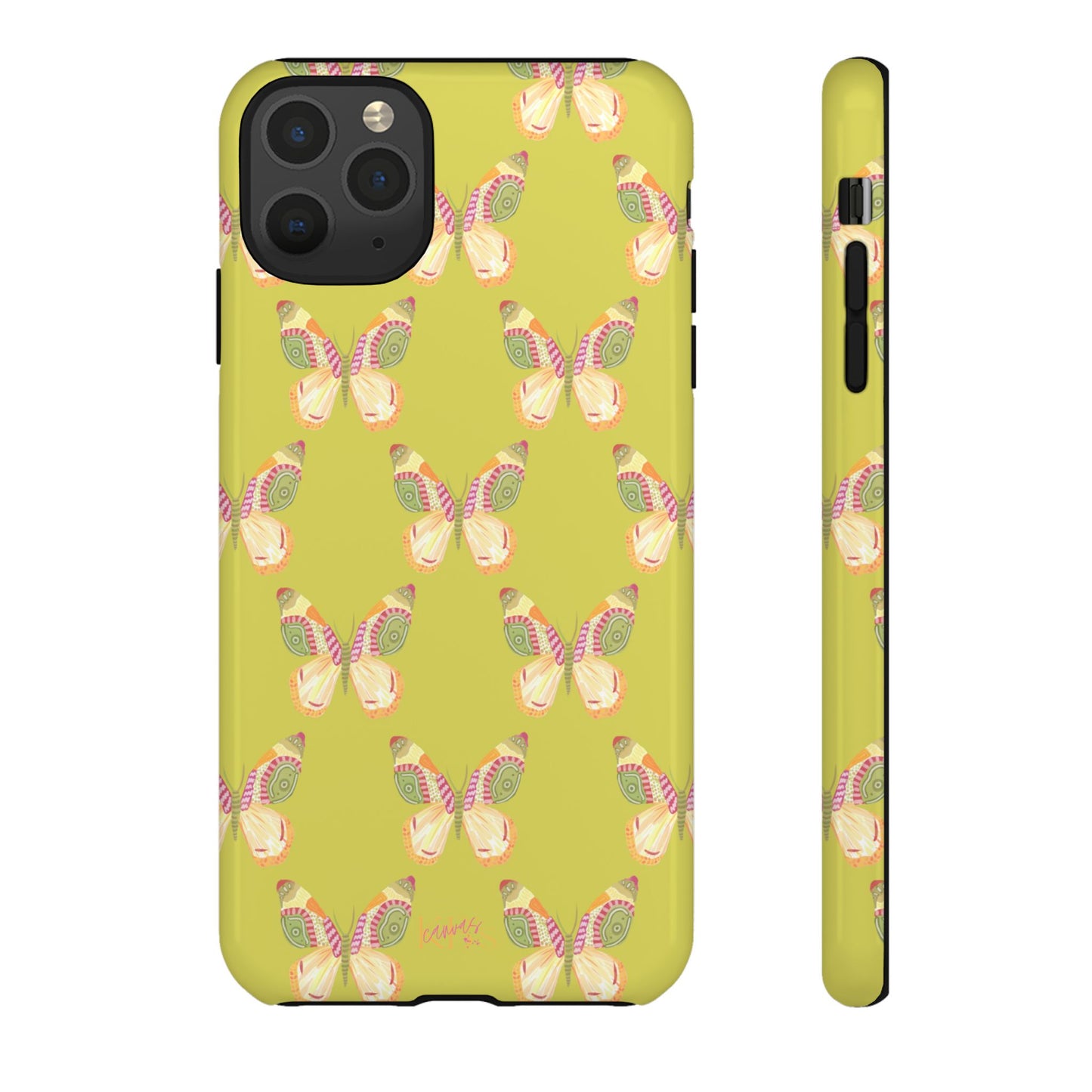 Flutter Pattern Tough Case - Green