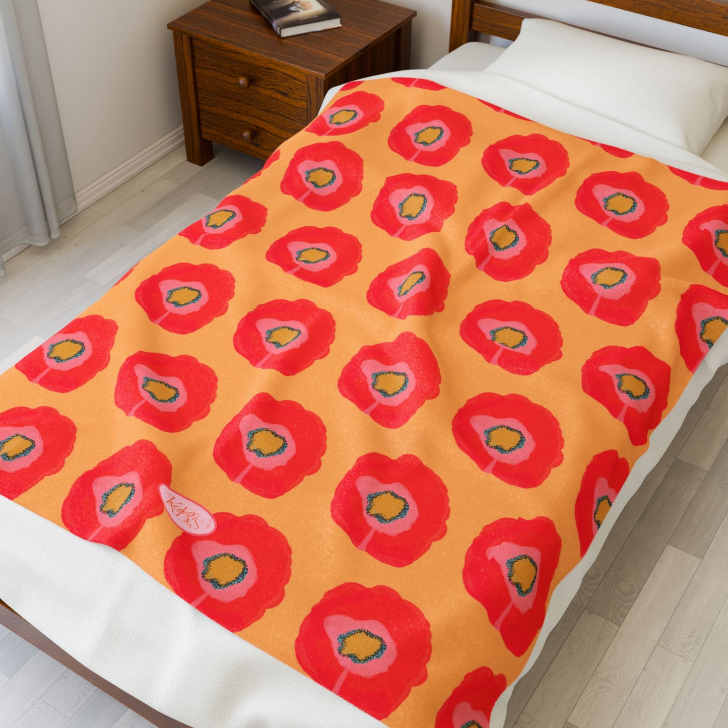 Poppy Fleur Velveteen Blanket