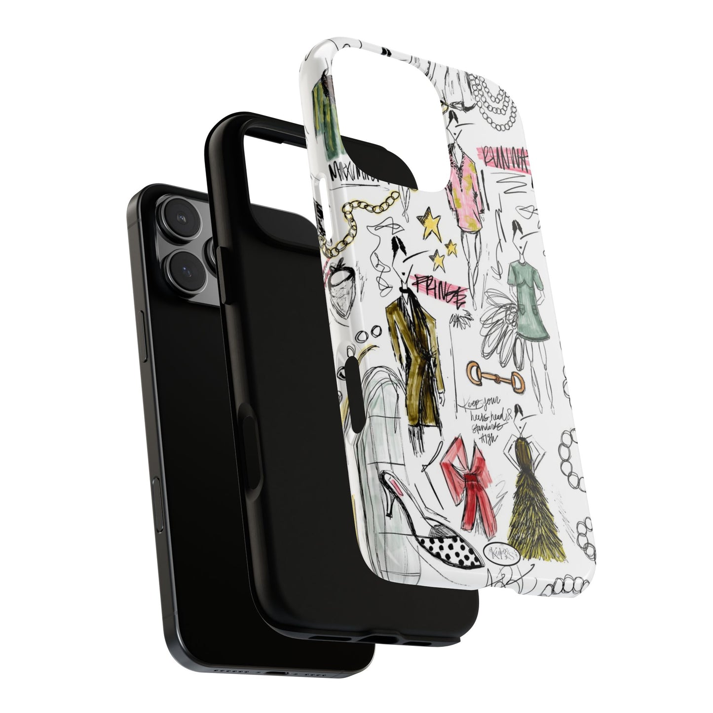 Fashion Sketch Tough Case for iPhone - Multi