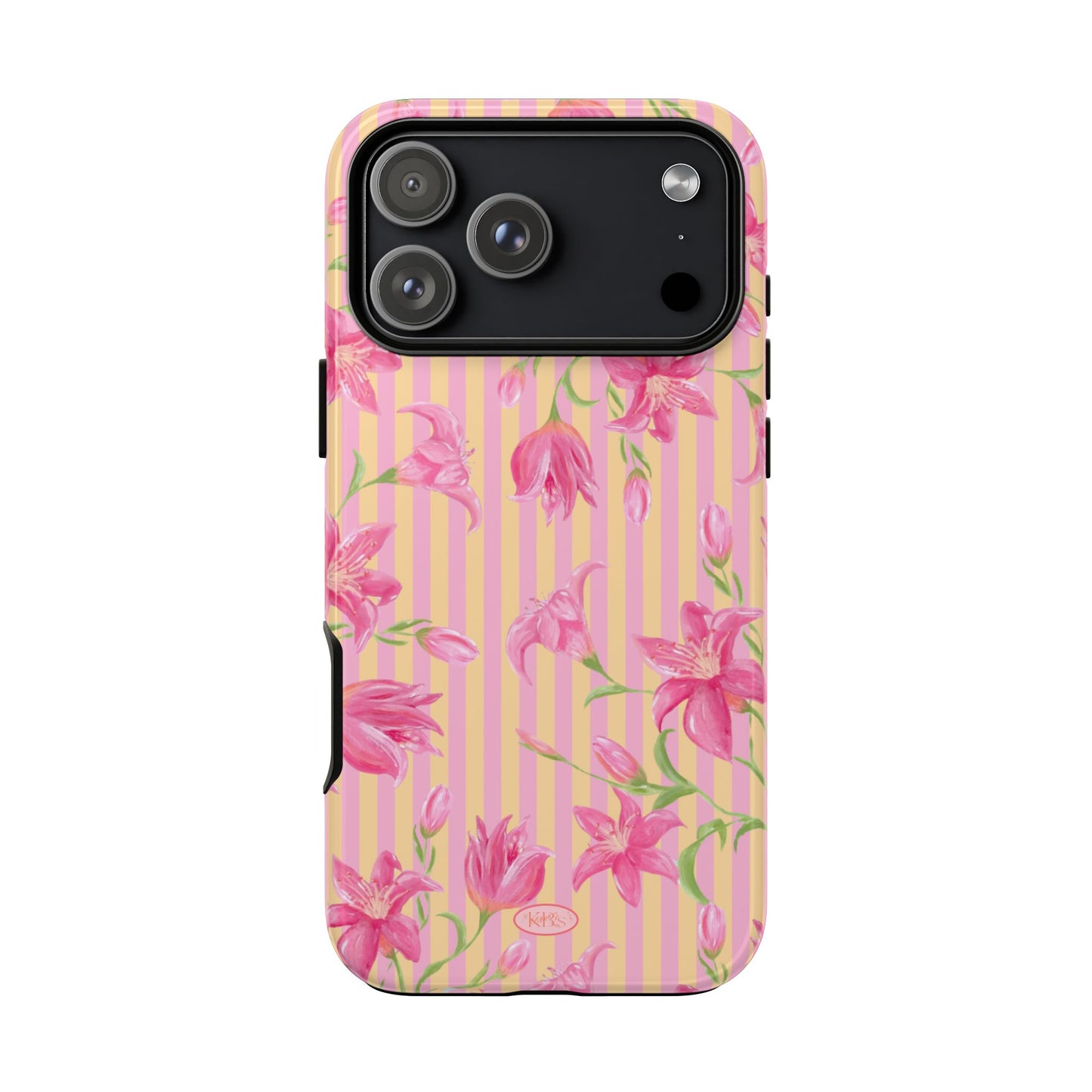 Azalea Stripe Tough Case for iPhone - Pink & Orange