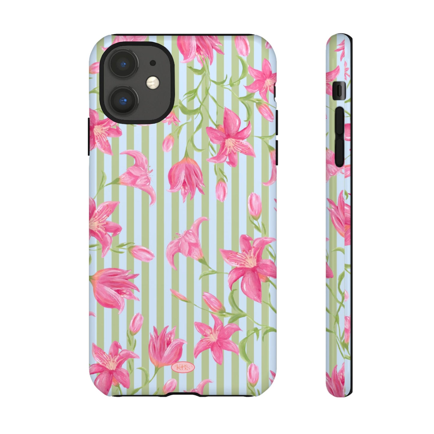 Azalea Stripe Tough Case for iPhone - Blue & Green