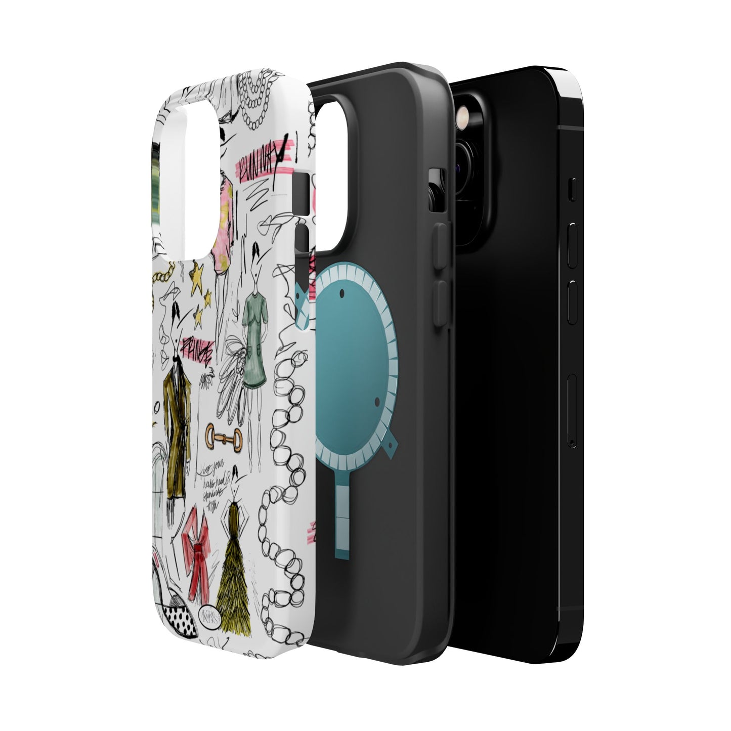 Fashion Sketch Mag Safe Case for iPhone - Multi