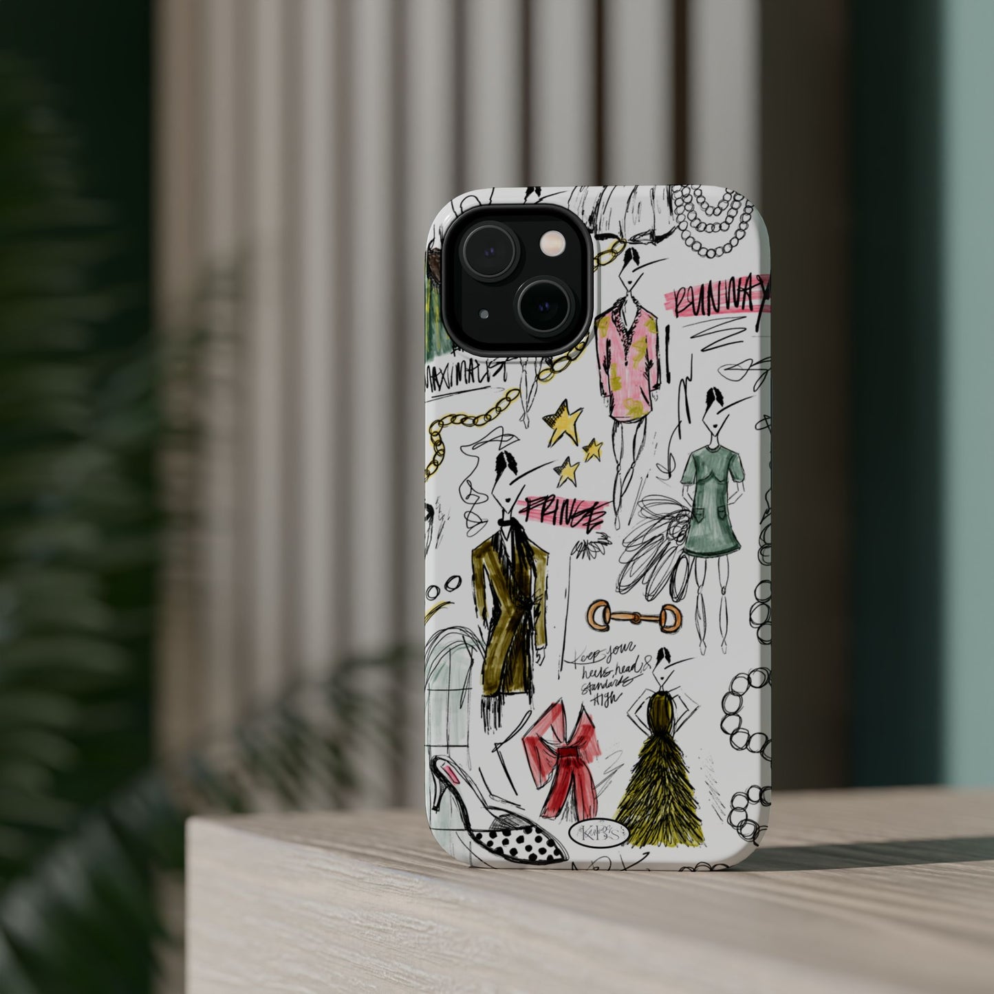 Fashion Sketch Mag Safe Case for iPhone - Multi