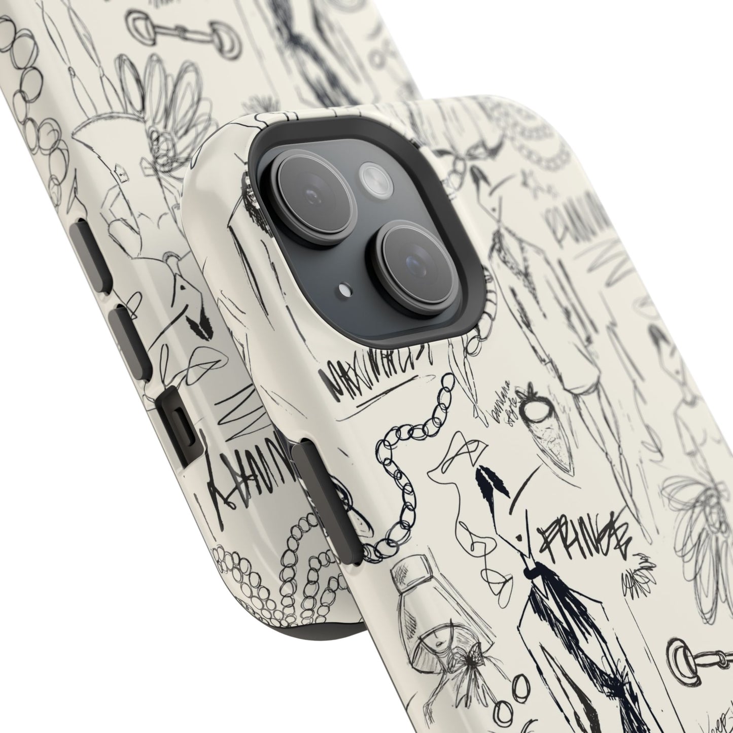 Fashion Sketch Mag Safe Case for iPhone - Black