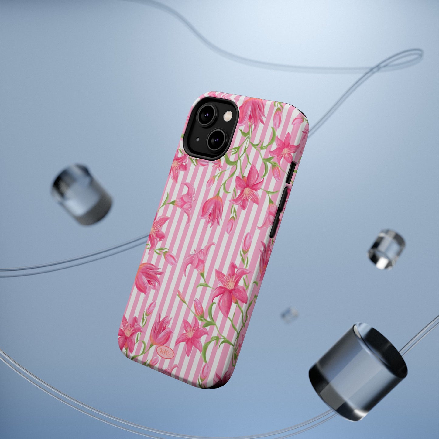 Azalea Stripe Mag Safe Case for iPhone - Pink