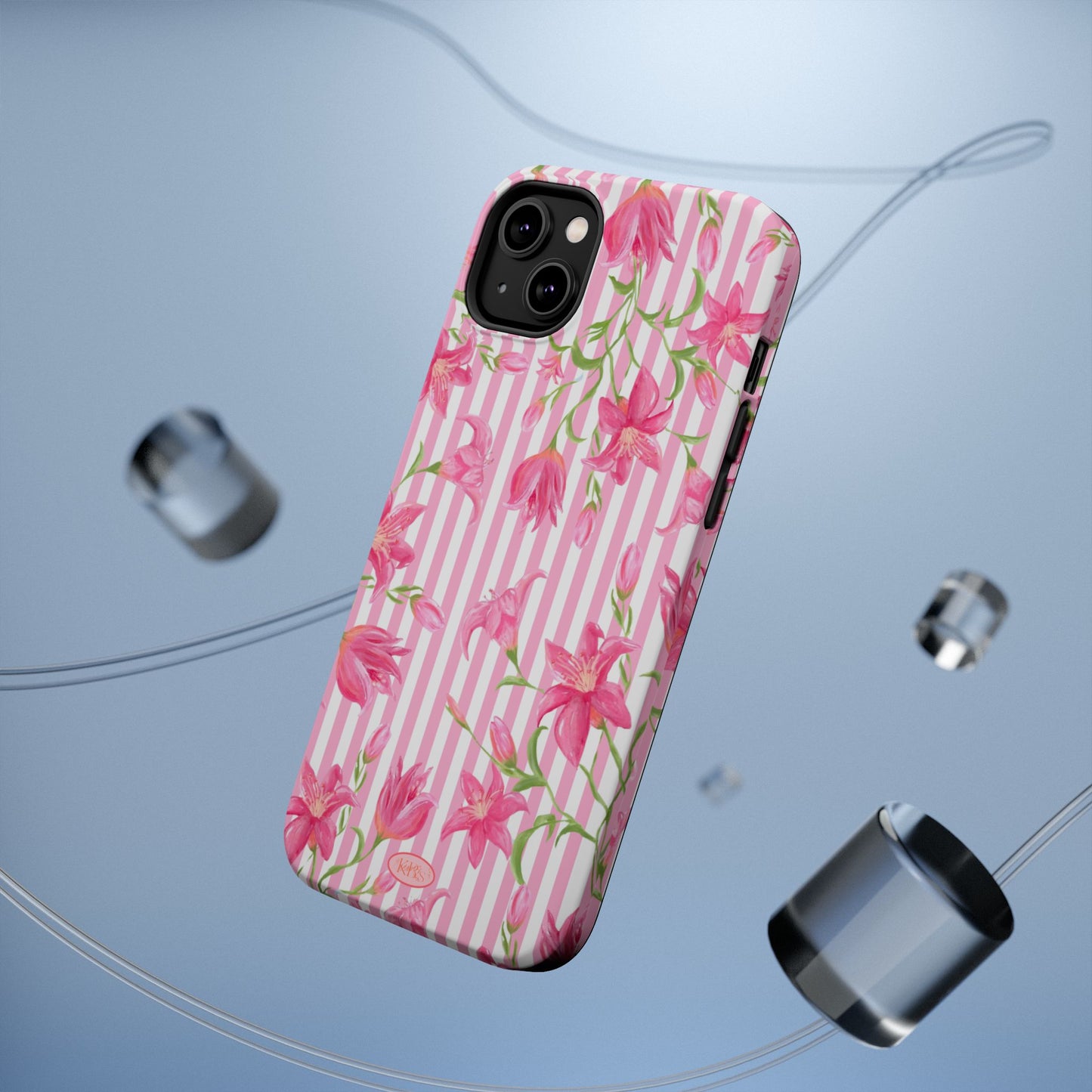 Azalea Stripe Mag Safe Case for iPhone - Pink