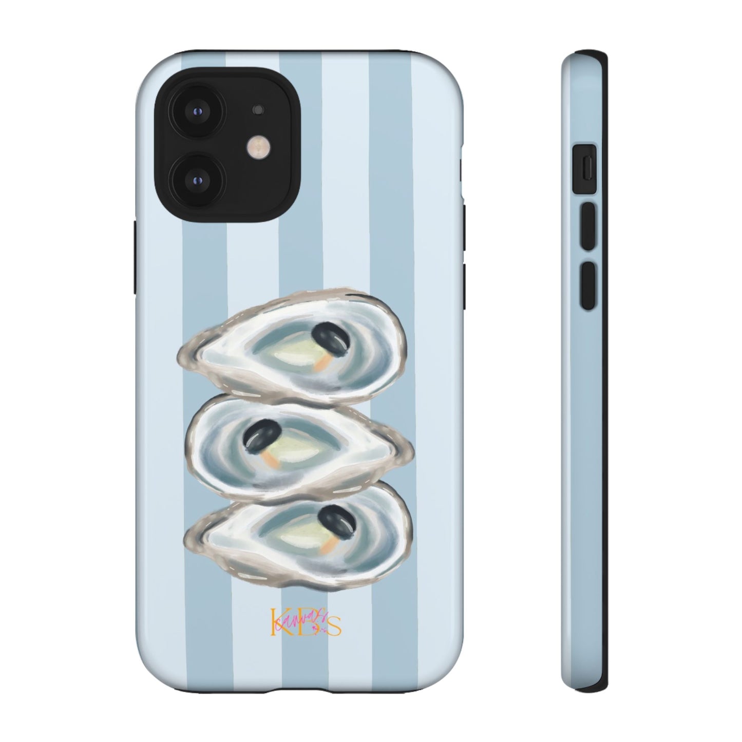 Striped Oyster Tough Case - Blue