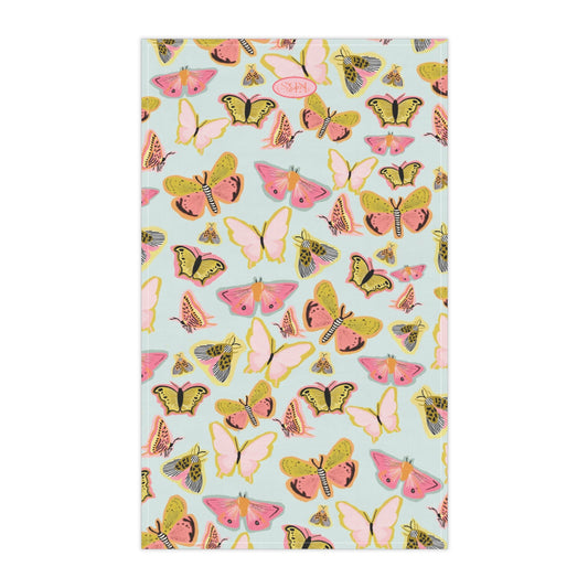Butterfly Muse Tea Towel - Blue