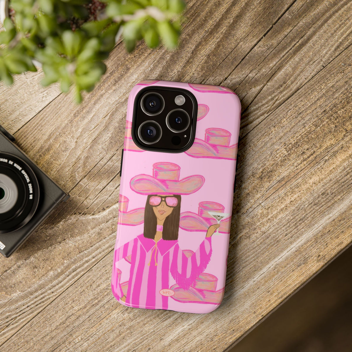 Cocktail Cowgirl Tough Case for iPhone - Pink