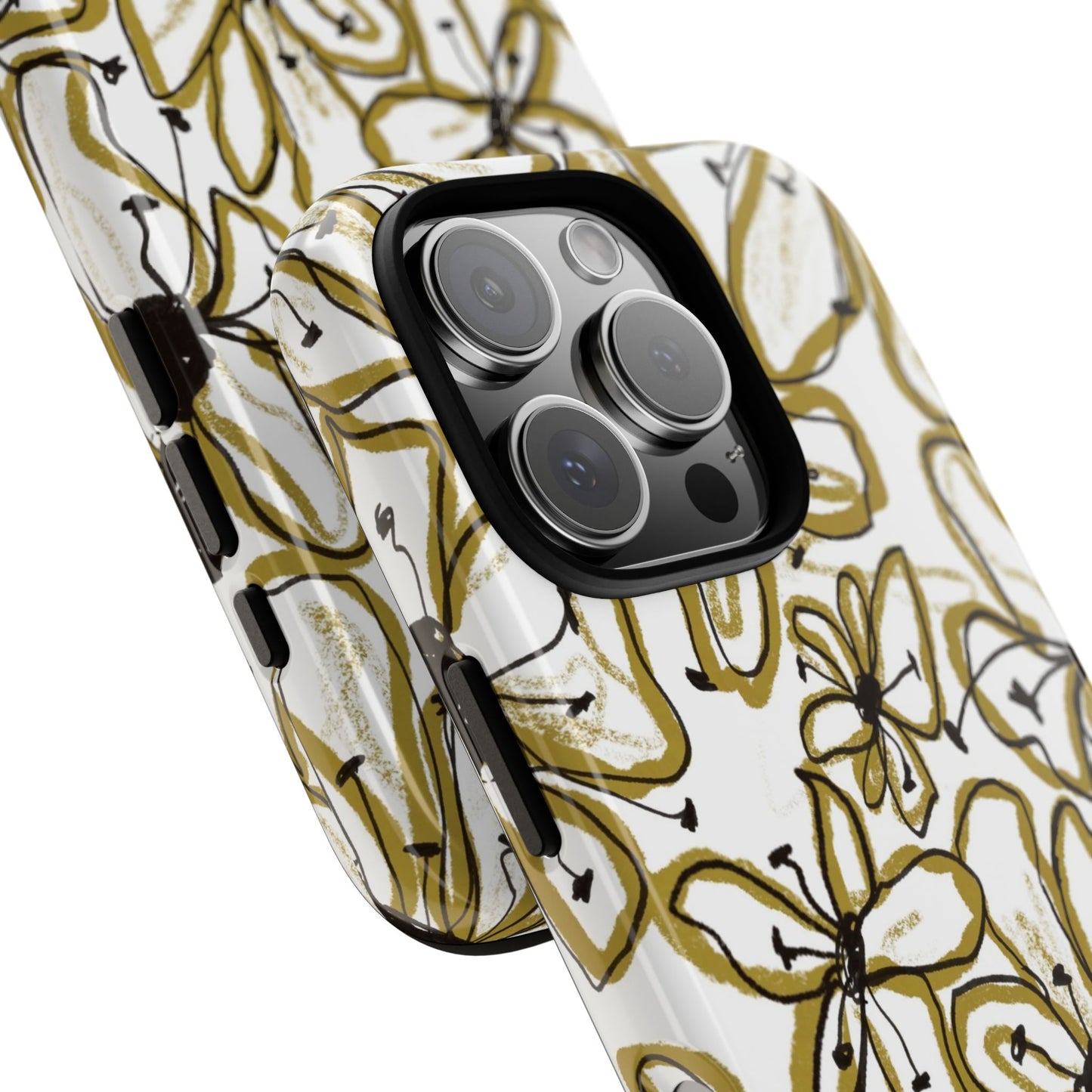 Floral Sketch Tough Case for iPhone