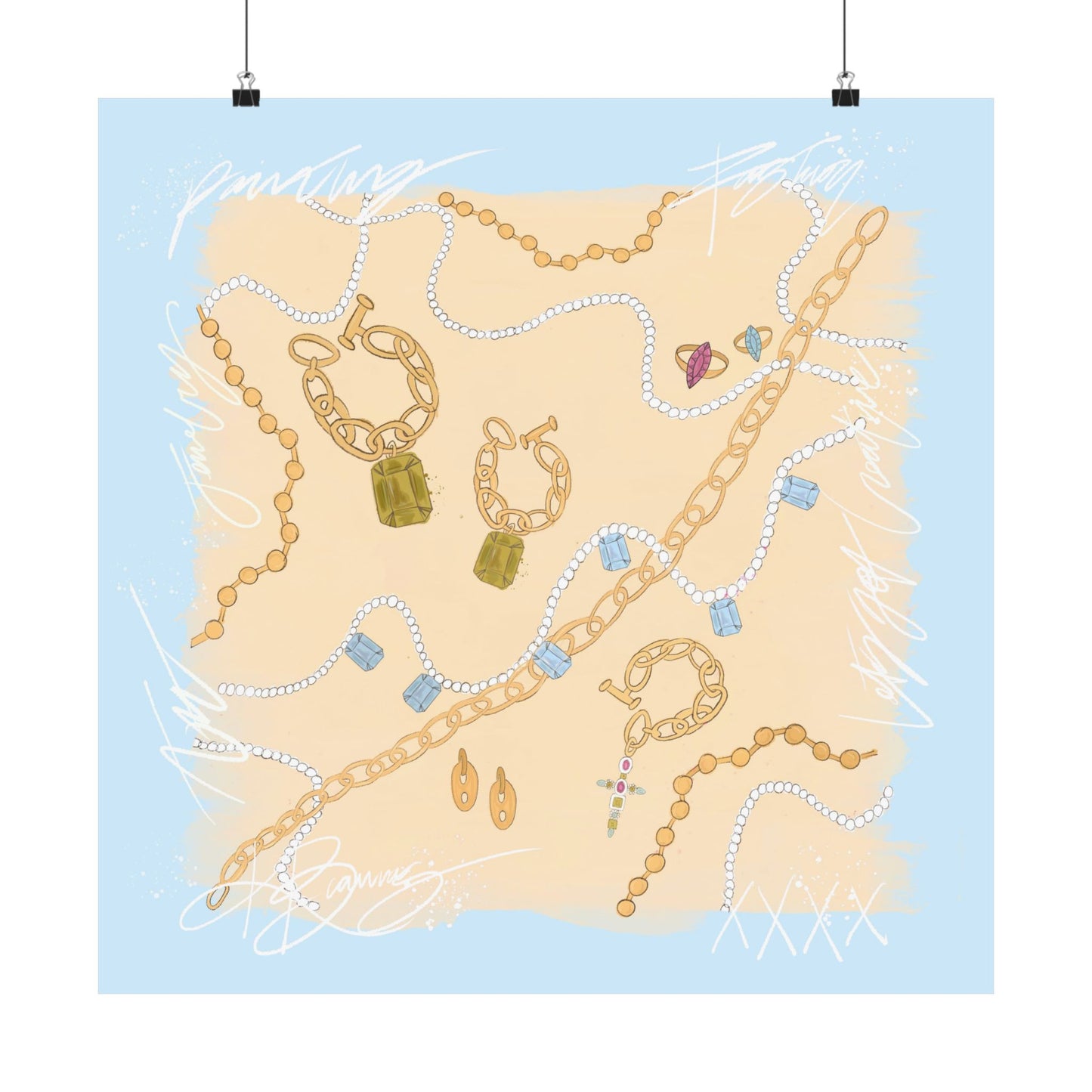 Le Jewel Scarf Photo Print