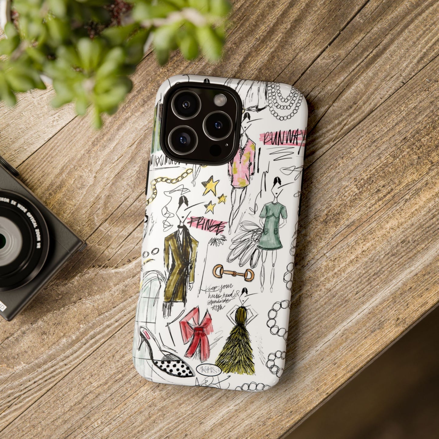 Fashion Sketch Tough Case for iPhone - Multi