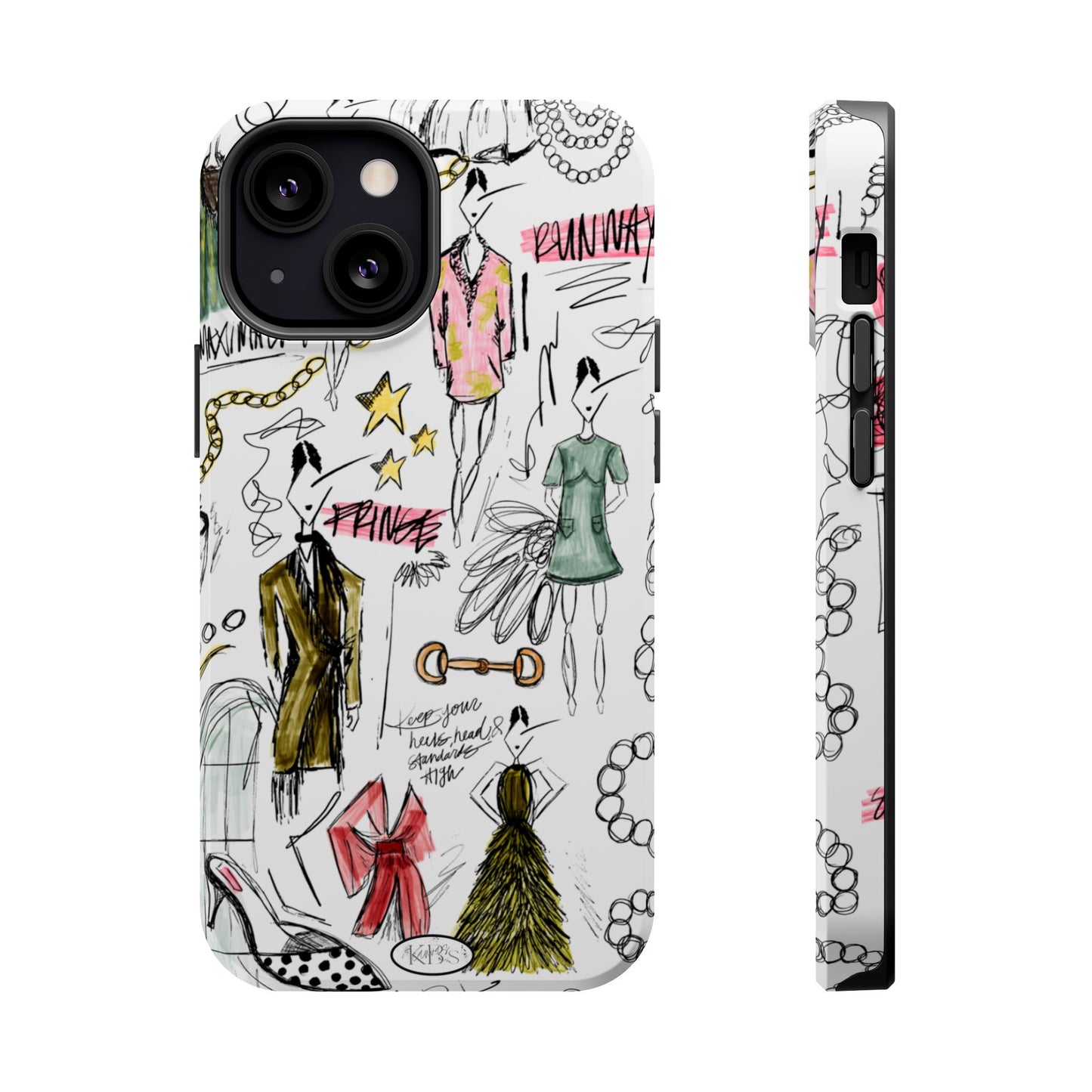 Fashion Sketch Mag Safe Case for iPhone - Multi