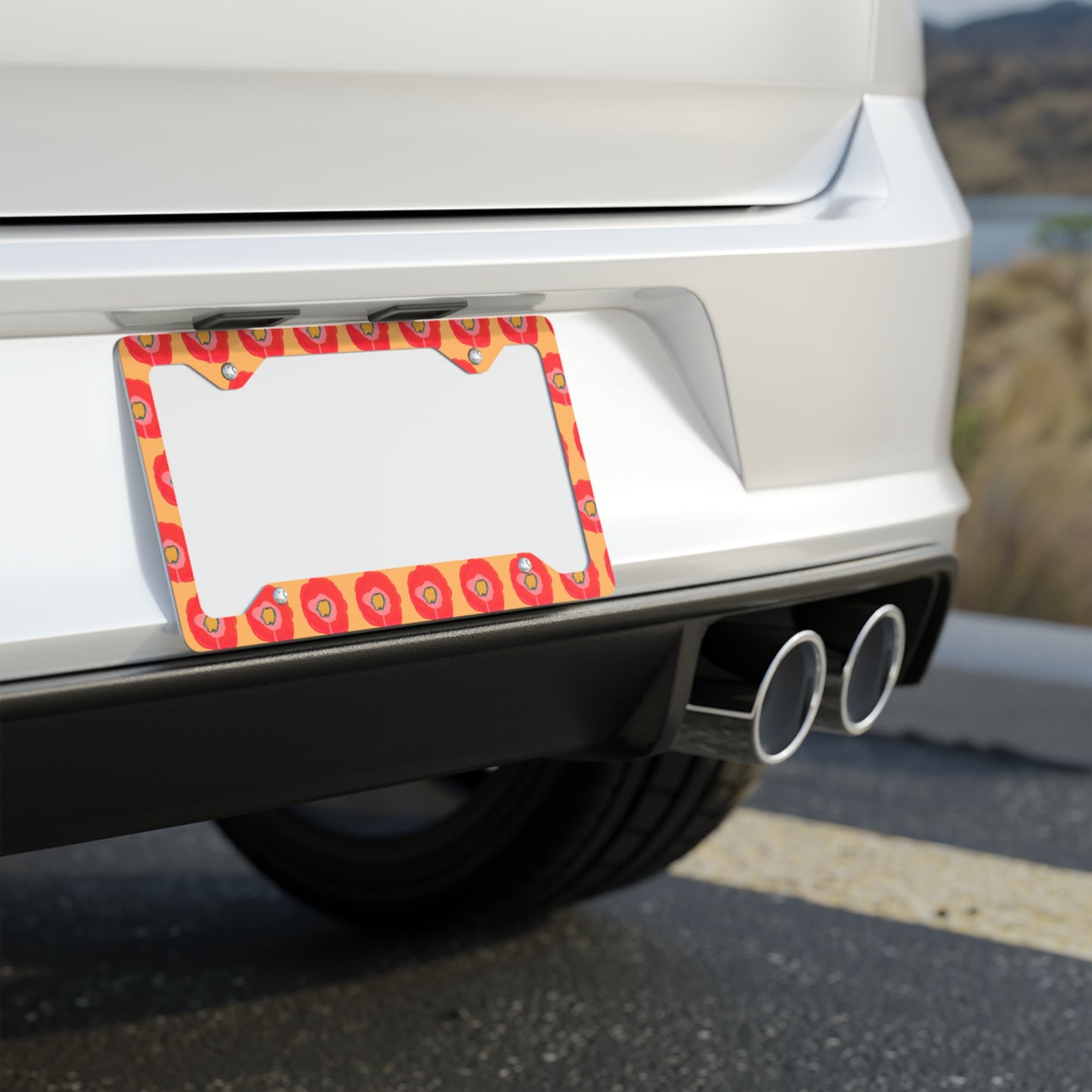 Poppy Fleur License Plate Frame
