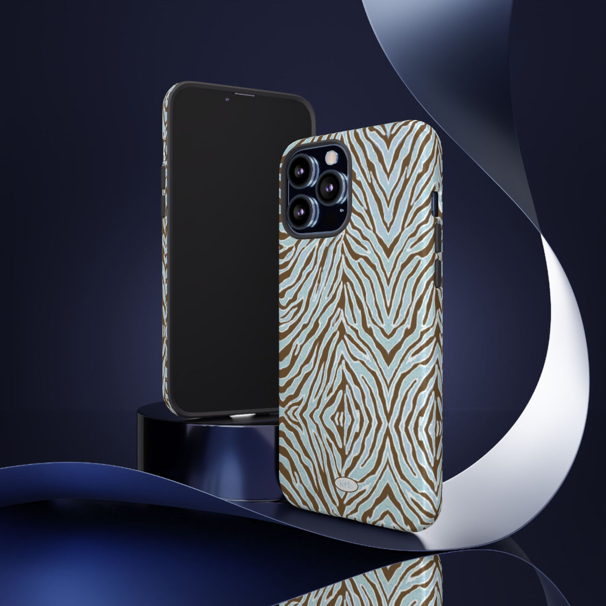 Zebra Bleu Tough Case for iPhone