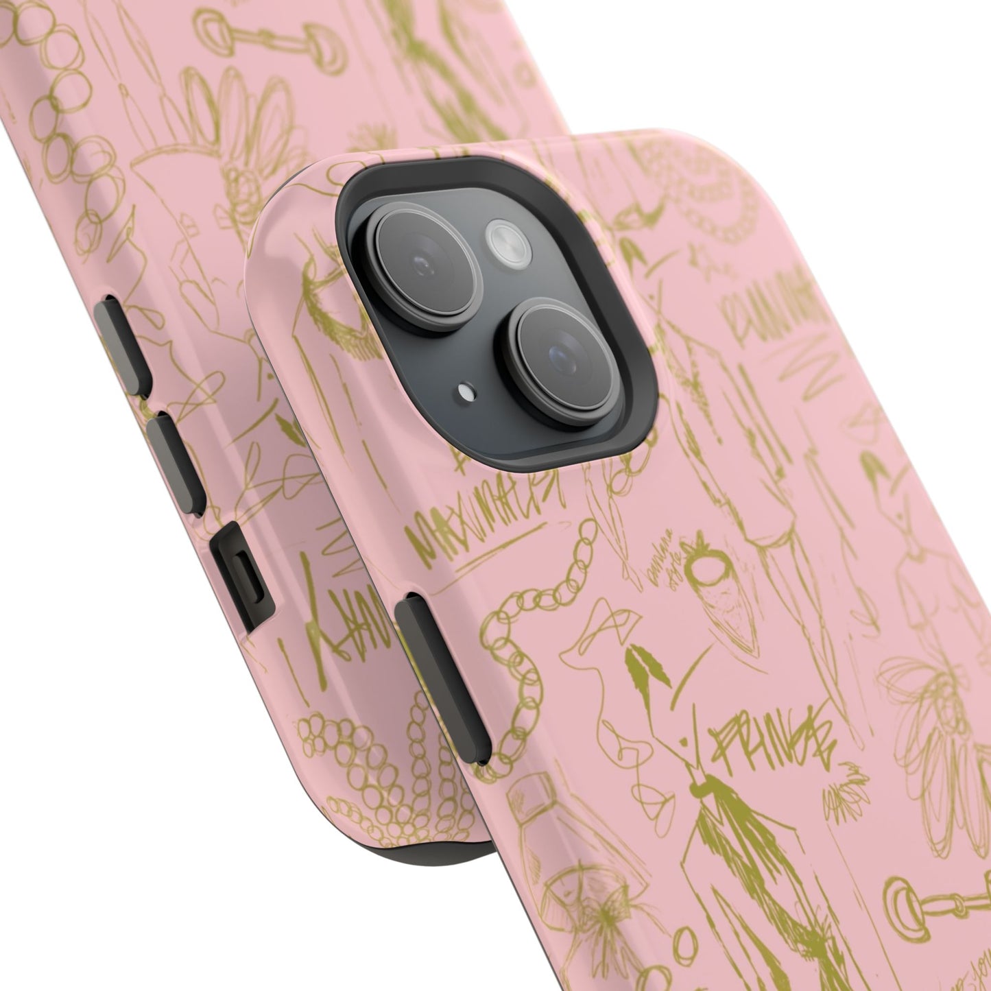 Fashion Sketch Mag Safe Case for iPhone - Pink