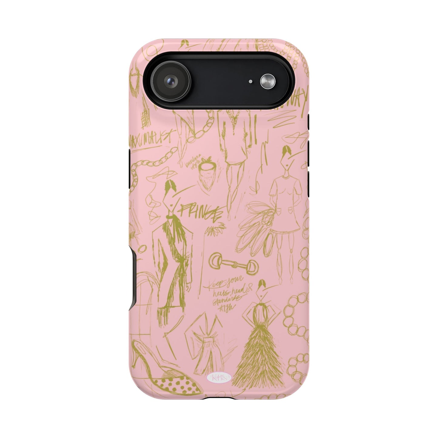 Fashion Sketch Mag Safe Case for iPhone - Pink