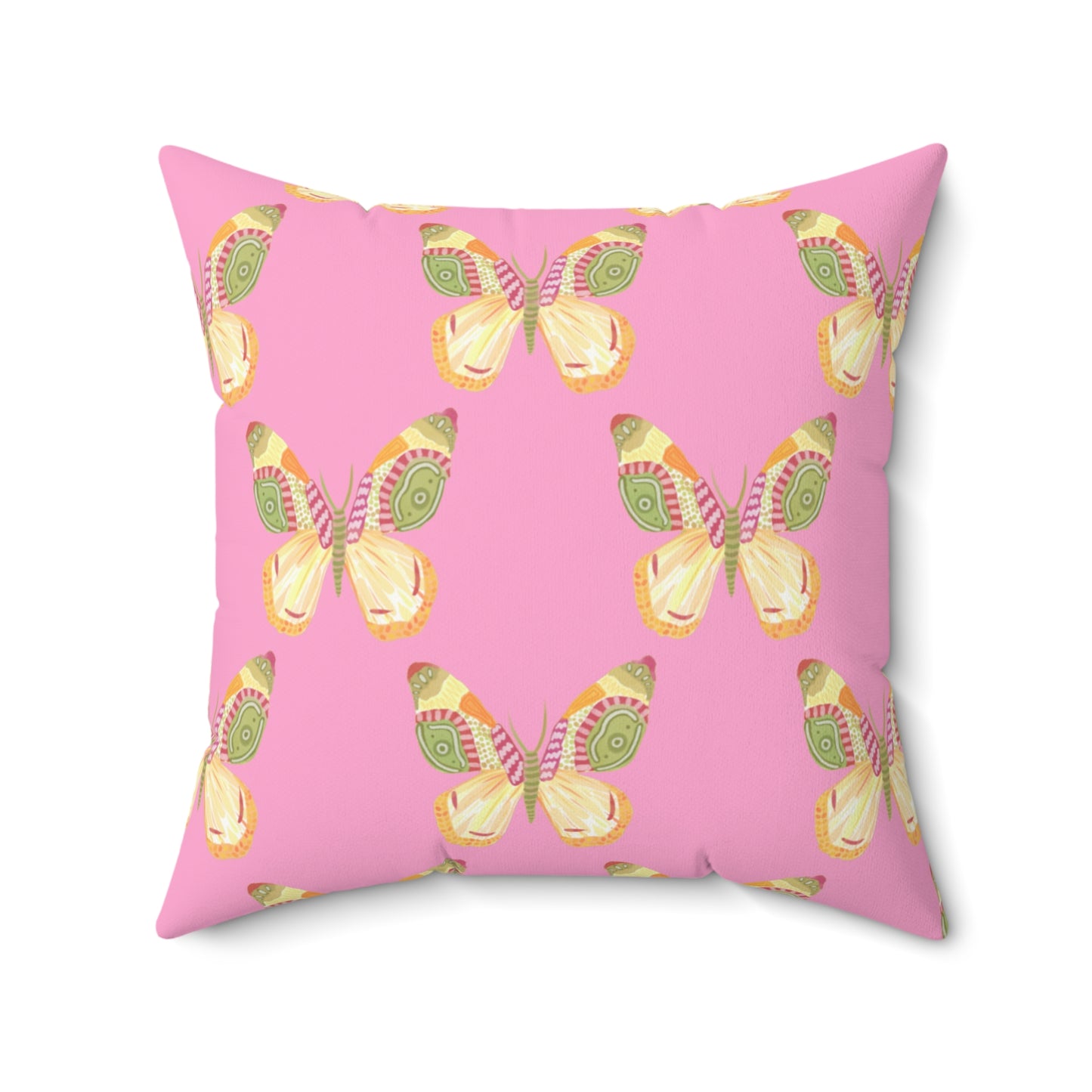 Flutter Pattern Throw Pillow - Pink