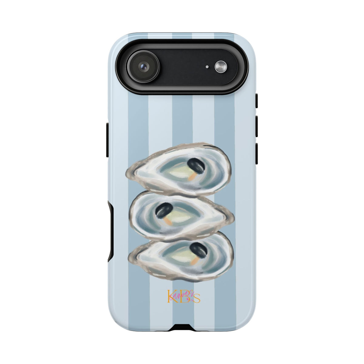 Striped Oyster Tough Case - Blue