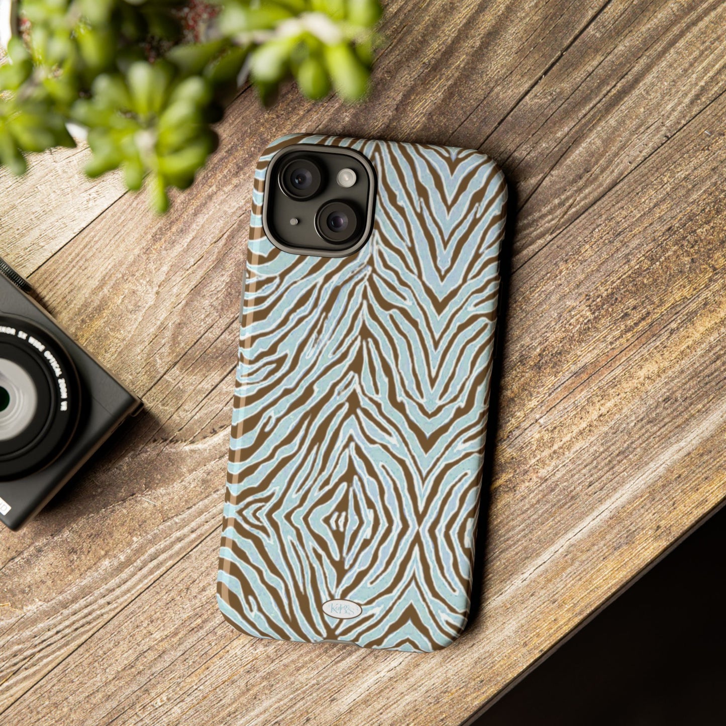 Zebra Bleu Tough Case for iPhone