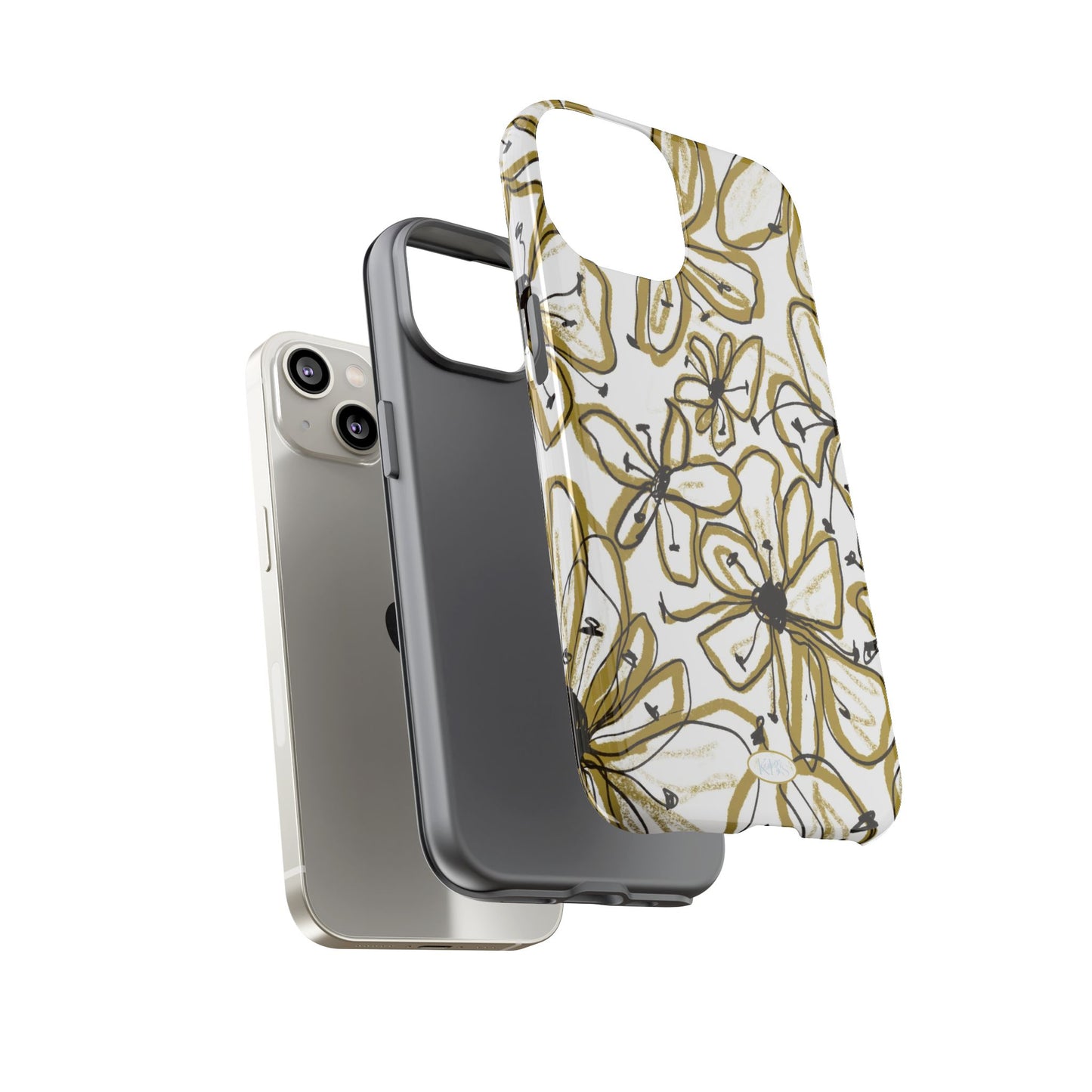 Floral Sketch Tough Case for iPhone