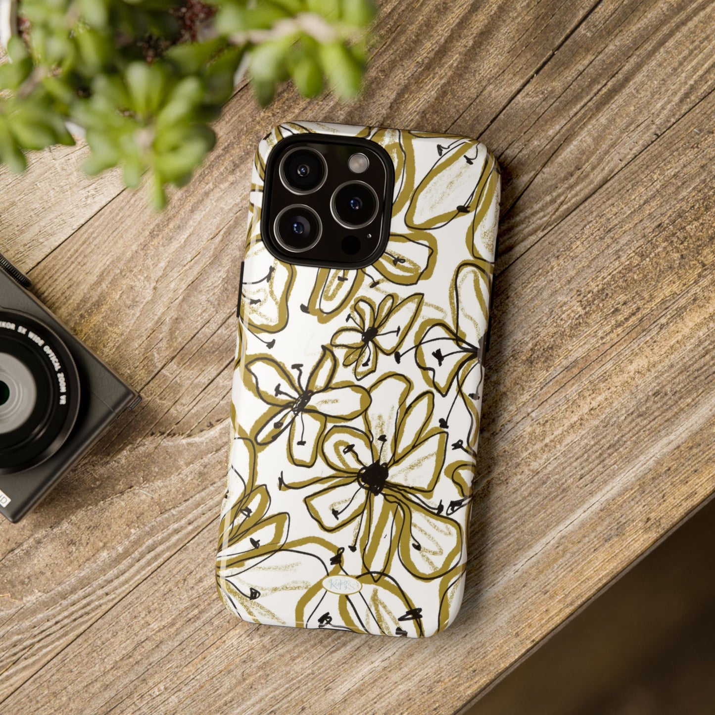 Floral Sketch Tough Case for iPhone