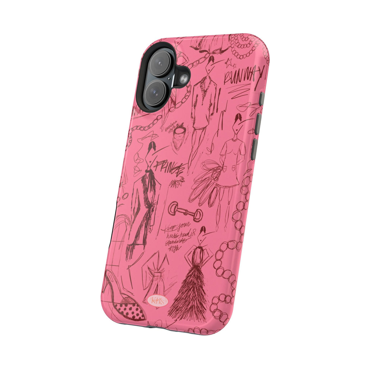 Fashion Sketch Mag Safe Case for iPhone - Maroon