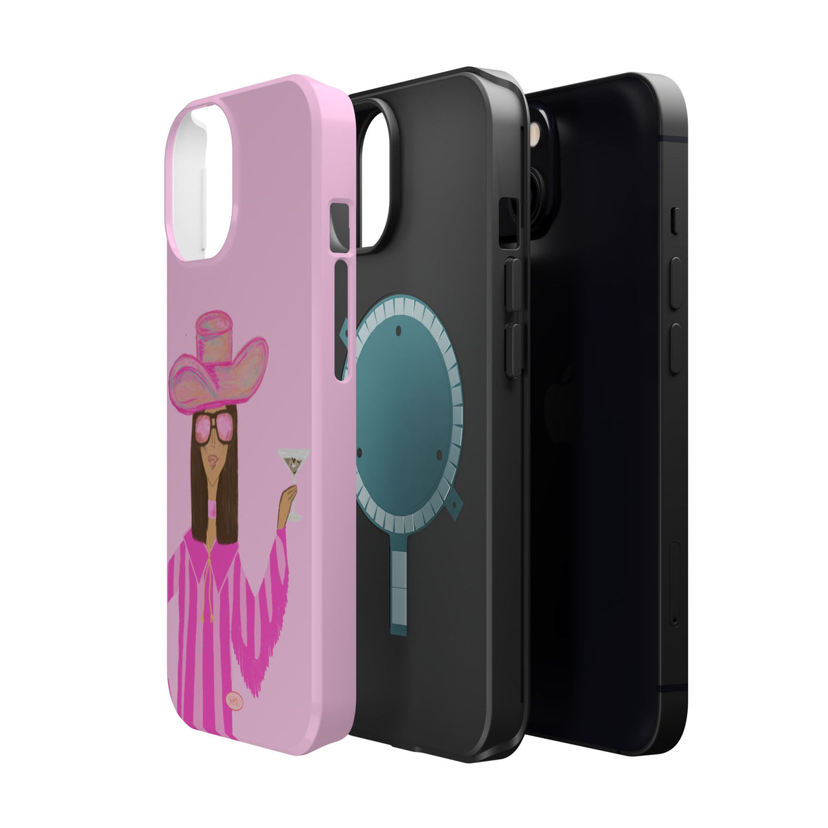 Cocktail Cowgirl Mag Safe Case for iPhone - Pink