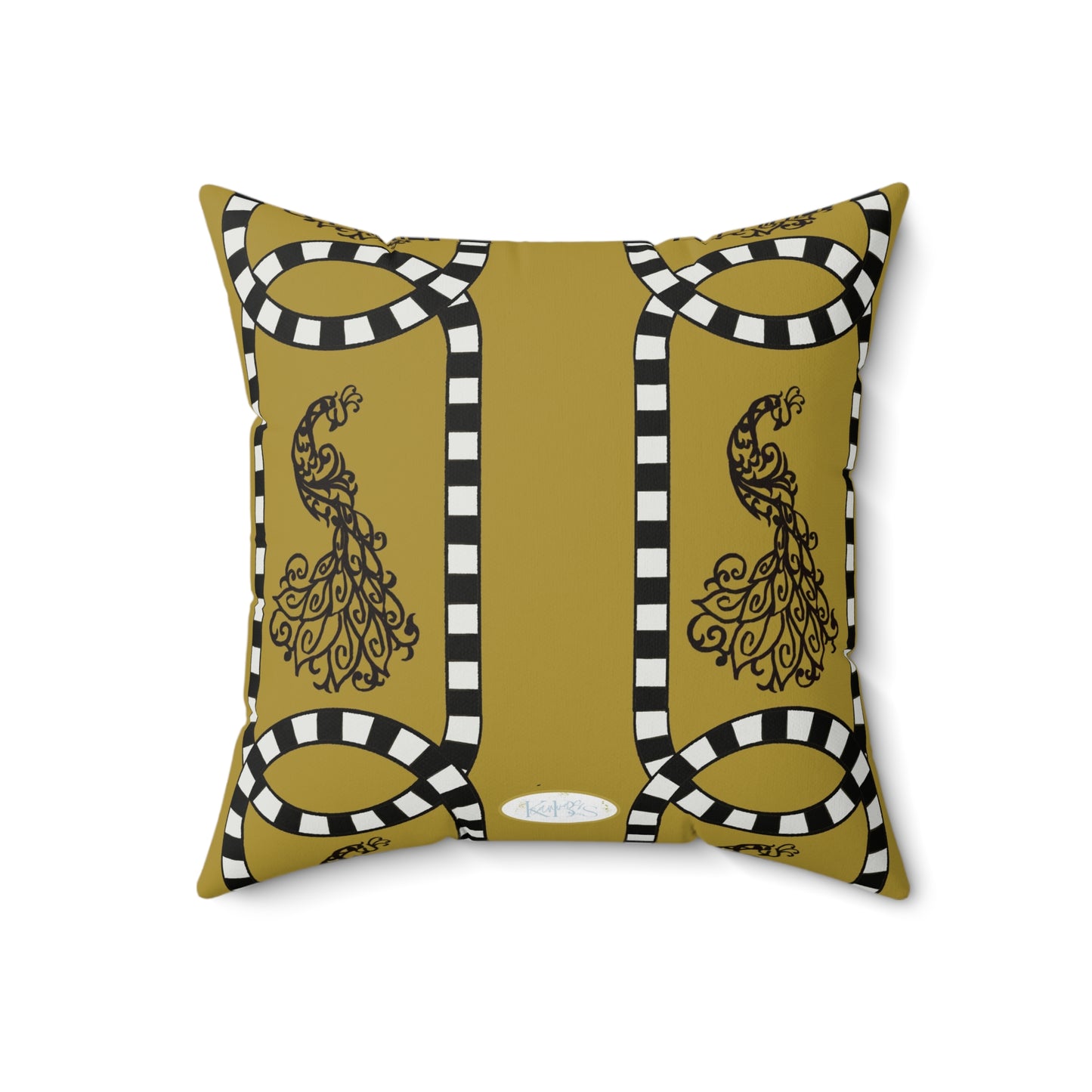 Feathered Stripe Throw Pillow