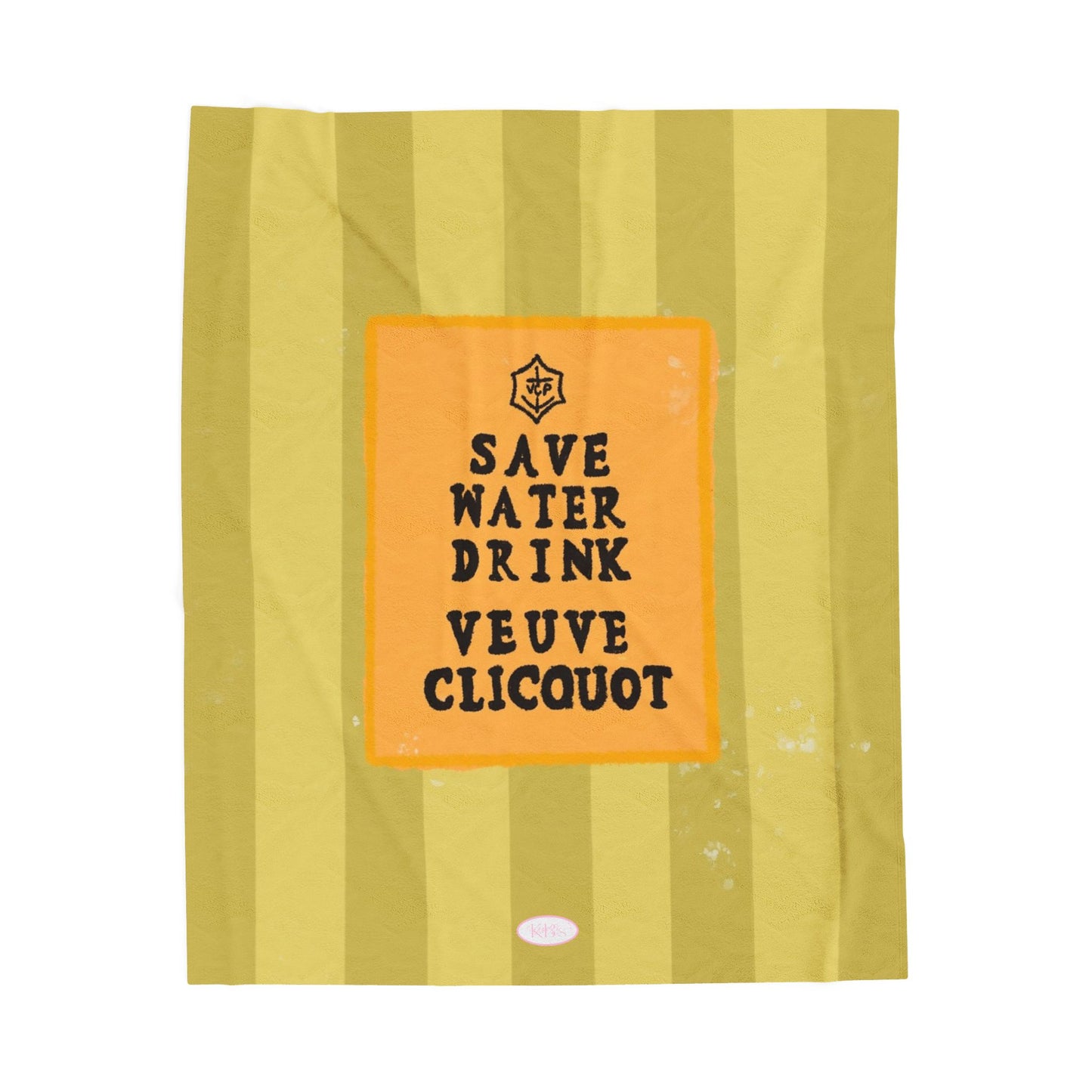 Save Water Drink Veuve Velveteen Blanket