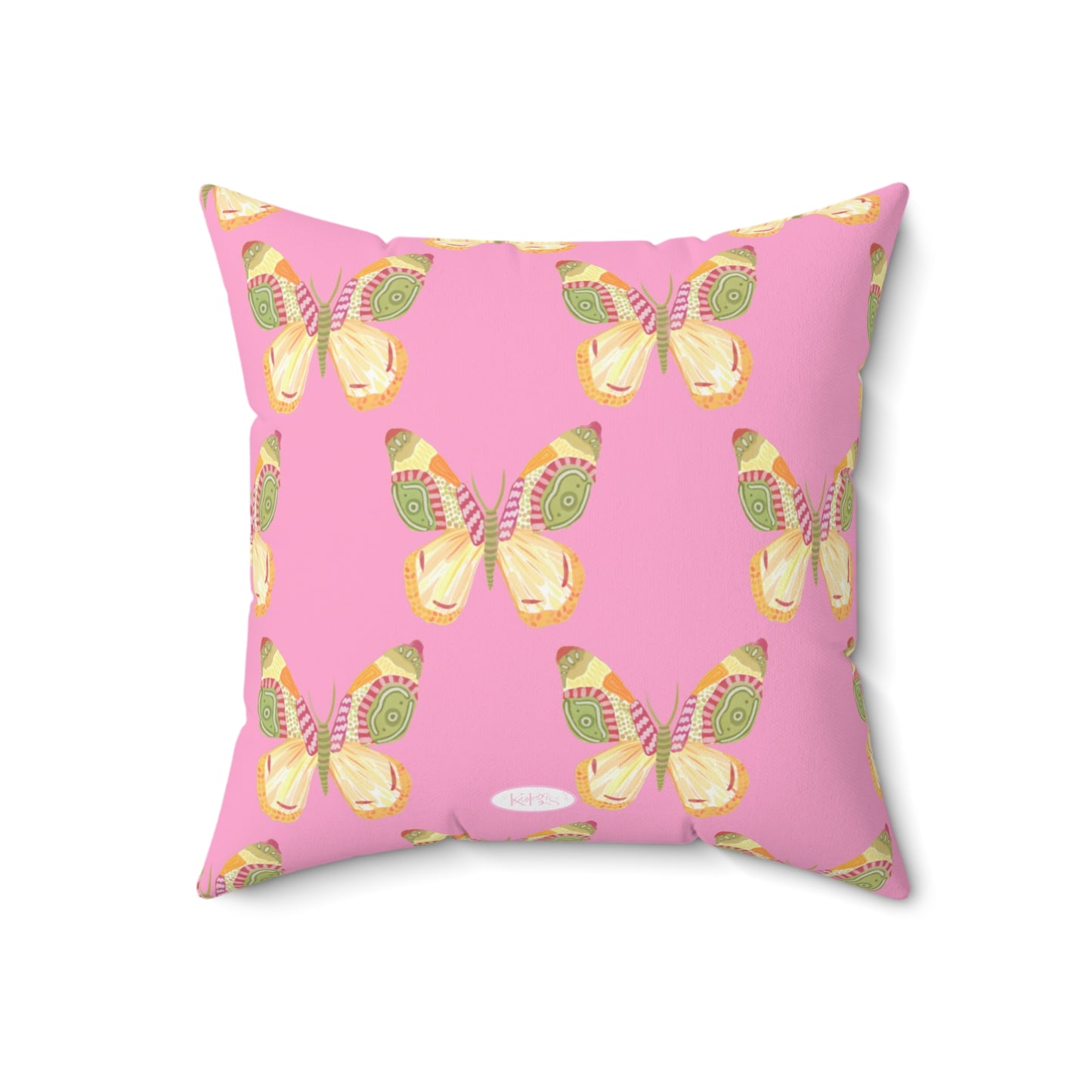 Flutter Pattern Throw Pillow - Pink