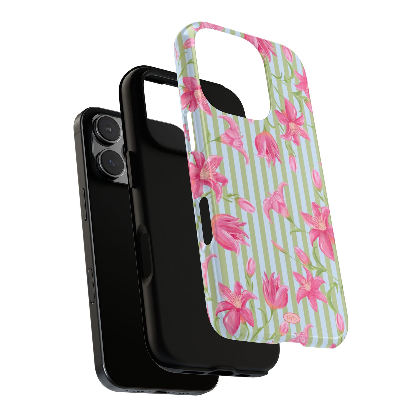 Azalea Stripe Tough Case for iPhone - Blue & Green