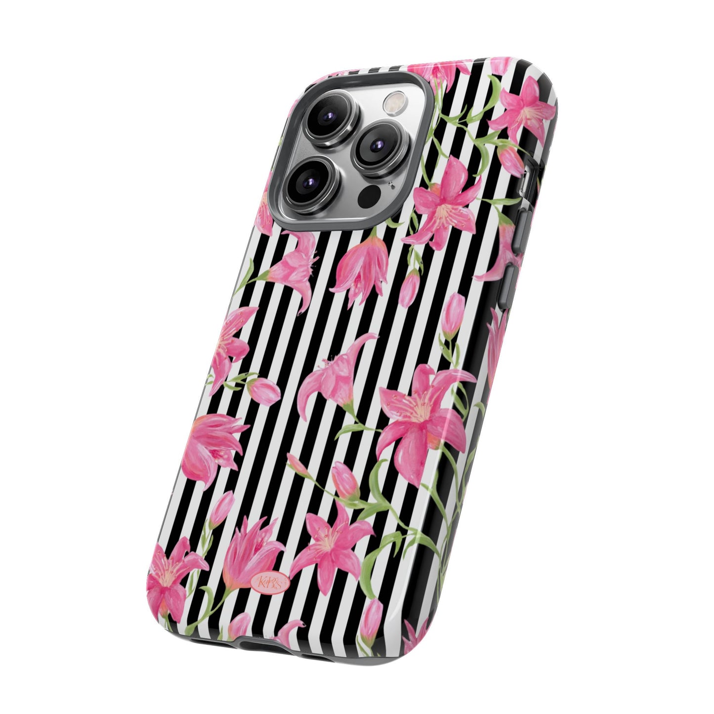 Azalea Stripe Tough Case for iPhone - Black