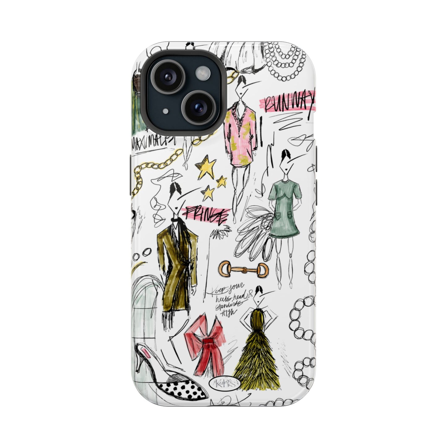 Fashion Sketch Mag Safe Case for iPhone - Multi