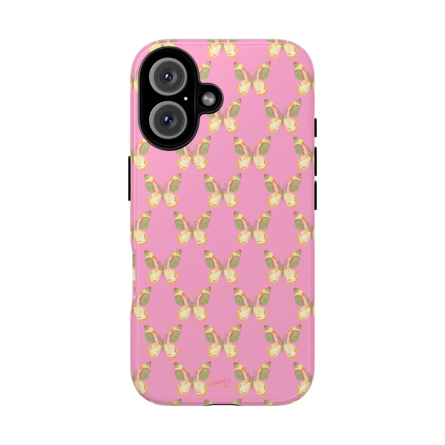 Flutter Pattern Tough Case - Pink