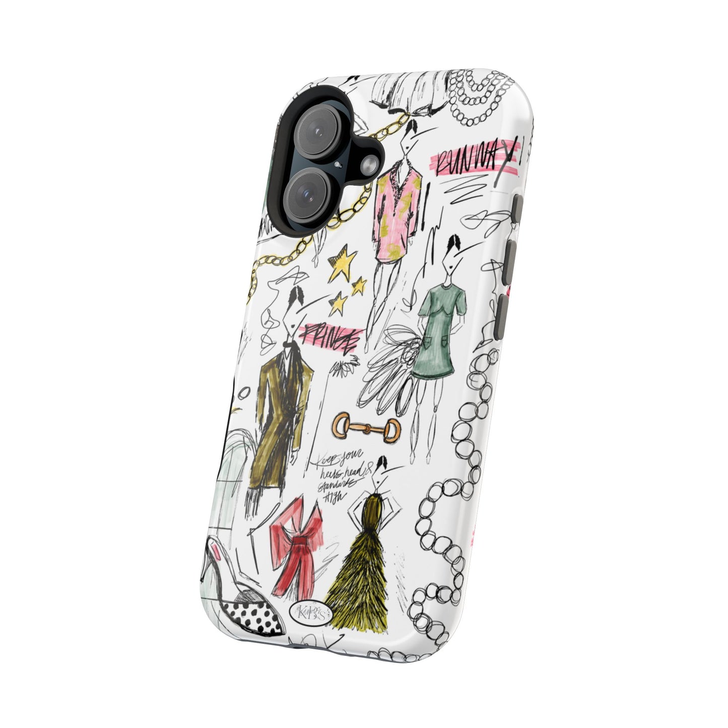 Fashion Sketch Mag Safe Case for iPhone - Multi