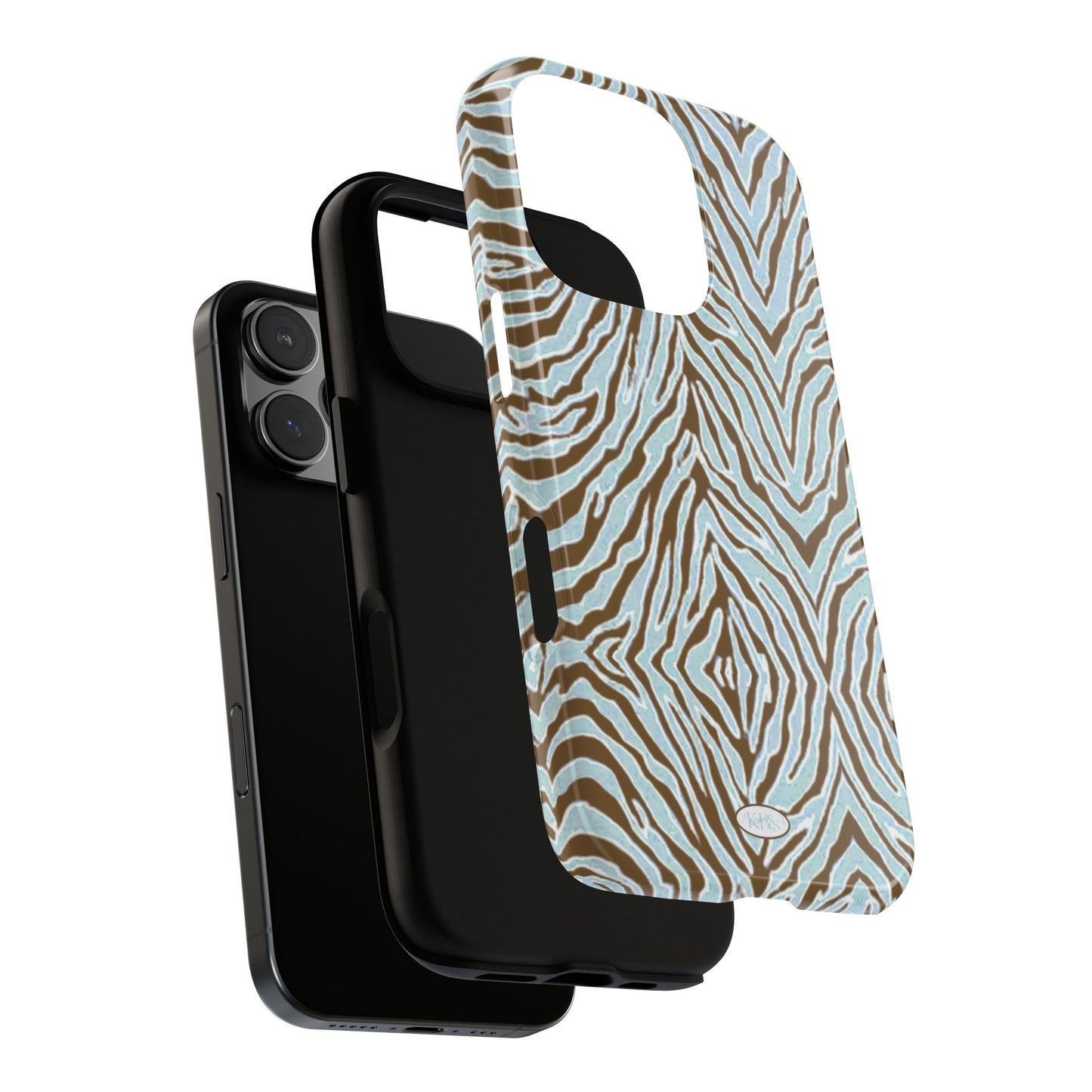 Zebra Bleu Tough Case for iPhone