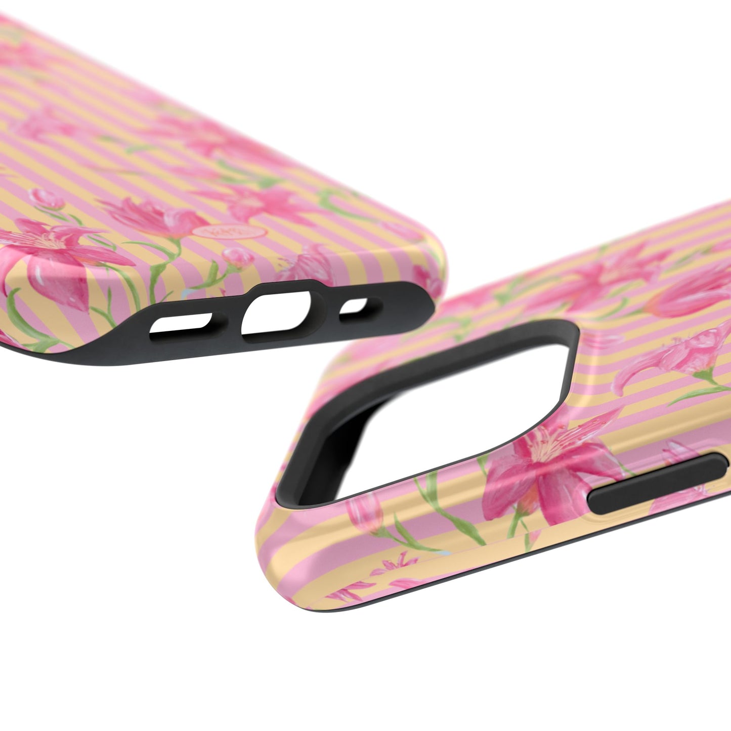 Azalea Stripe Mag Safe Case for iPhone - Pink & Orange