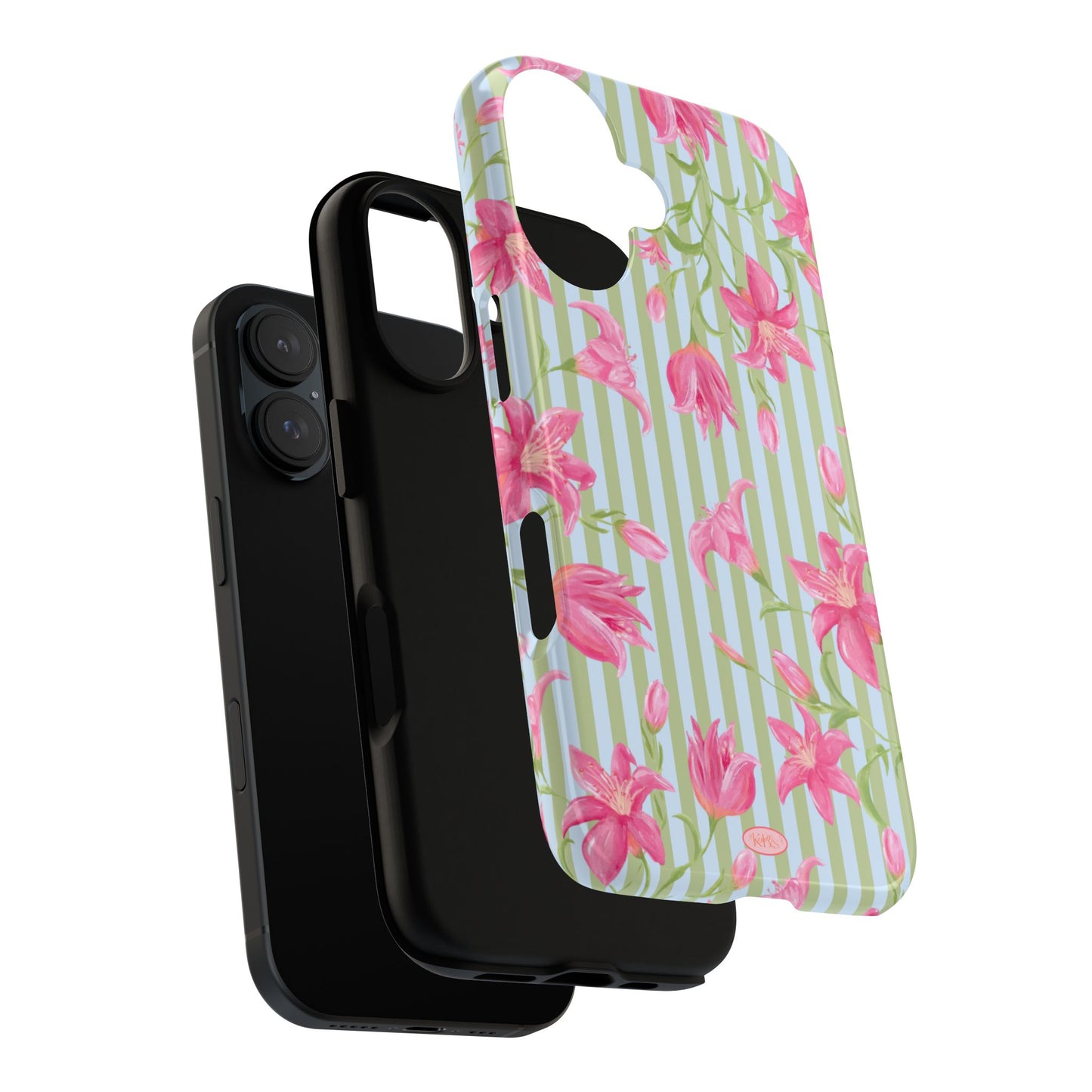 Azalea Stripe Tough Case for iPhone - Blue & Green