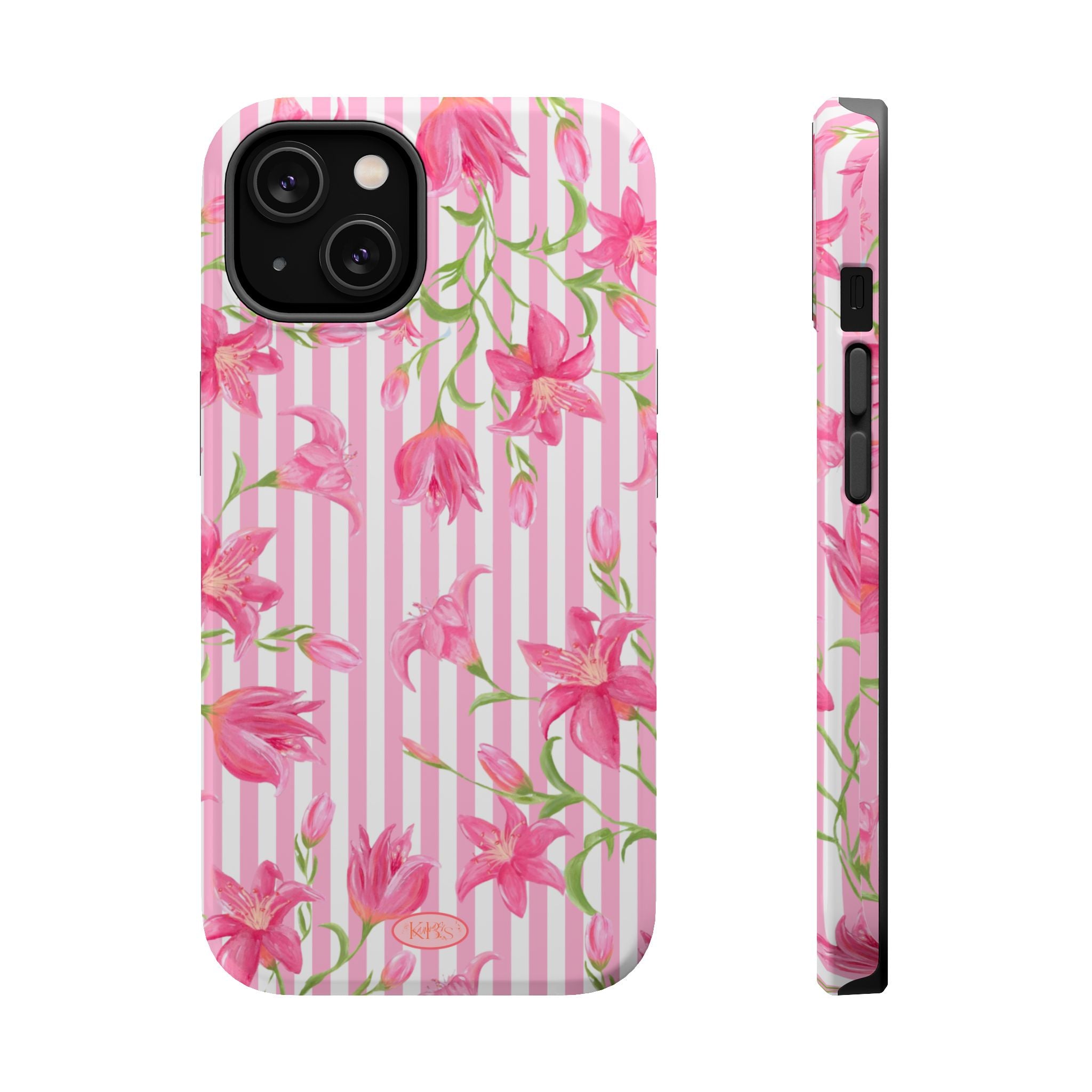 Azalea Stripe Mag Safe Case for iPhone - Pink